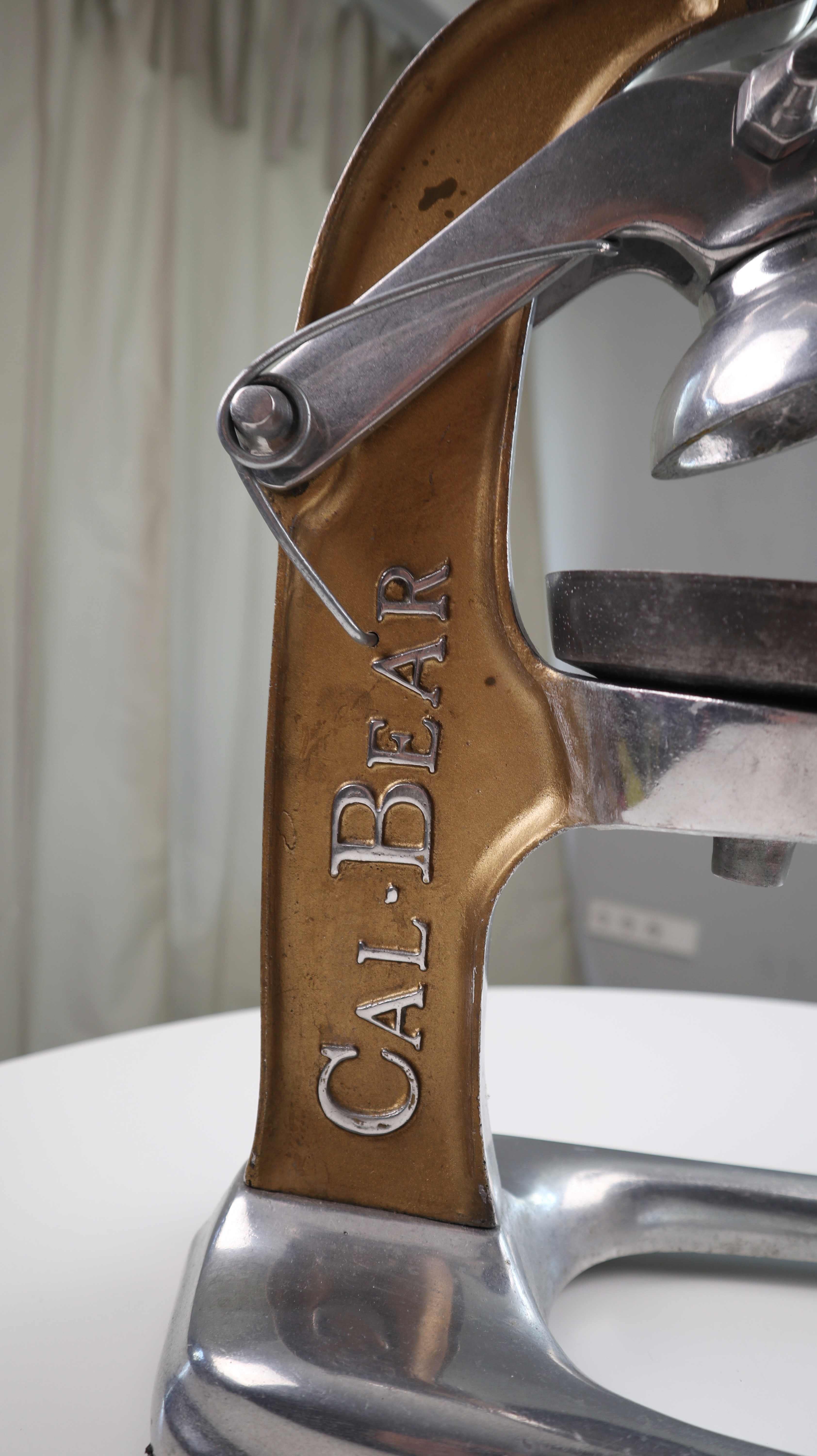 Cal Bear Saftpresse Zitronenpresse Handpresse Silber Chrom Orangensaftpresse