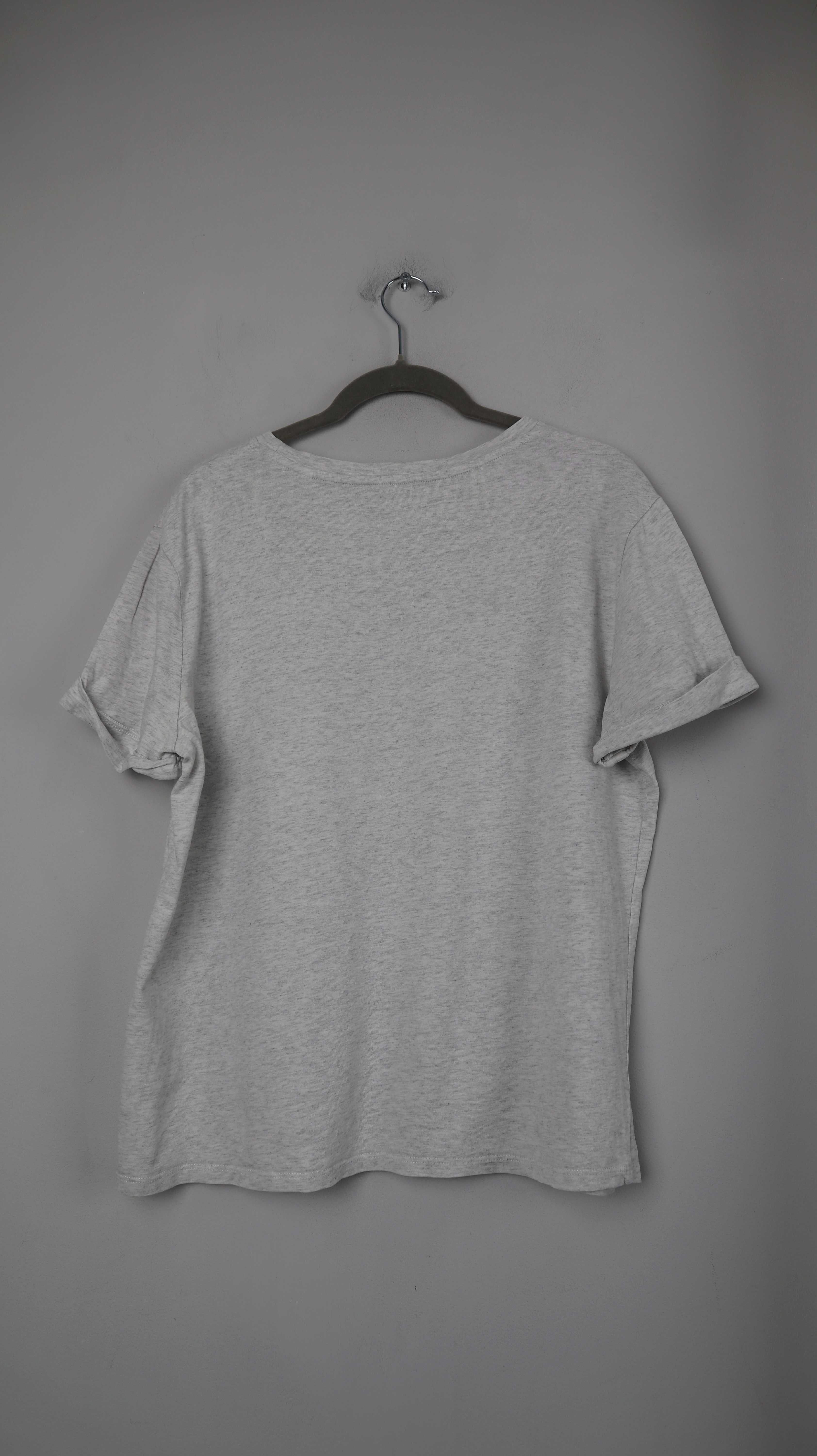 Opus Shirt Grau T-Shirt 38 M kurzärmlig Herz Meliert
