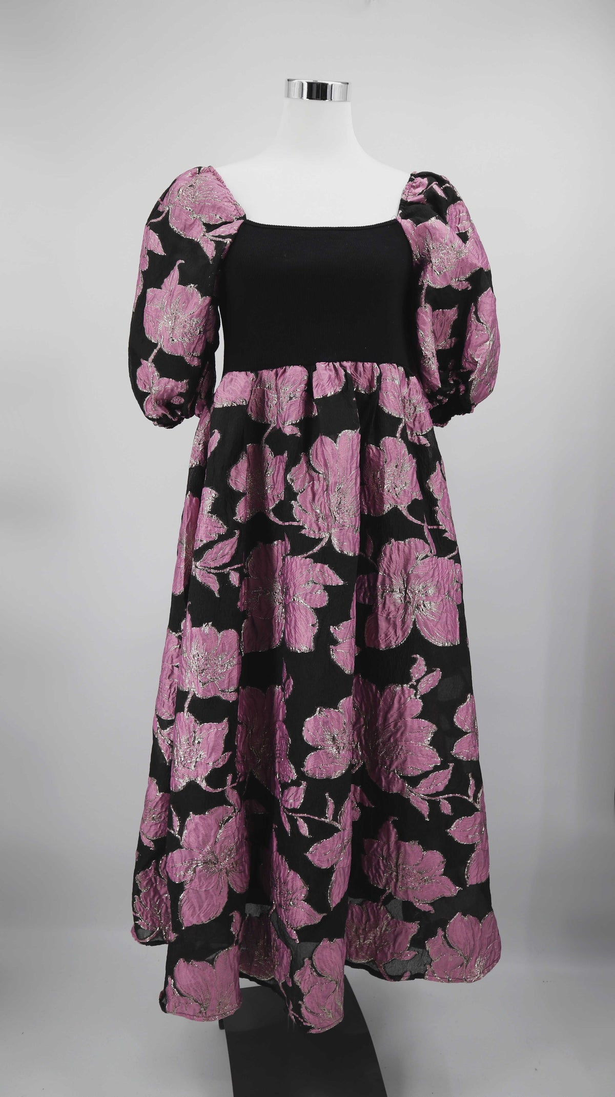 Maxikleid Selfmade schwarz lila Abendkleid 38 M Maxi Kleid