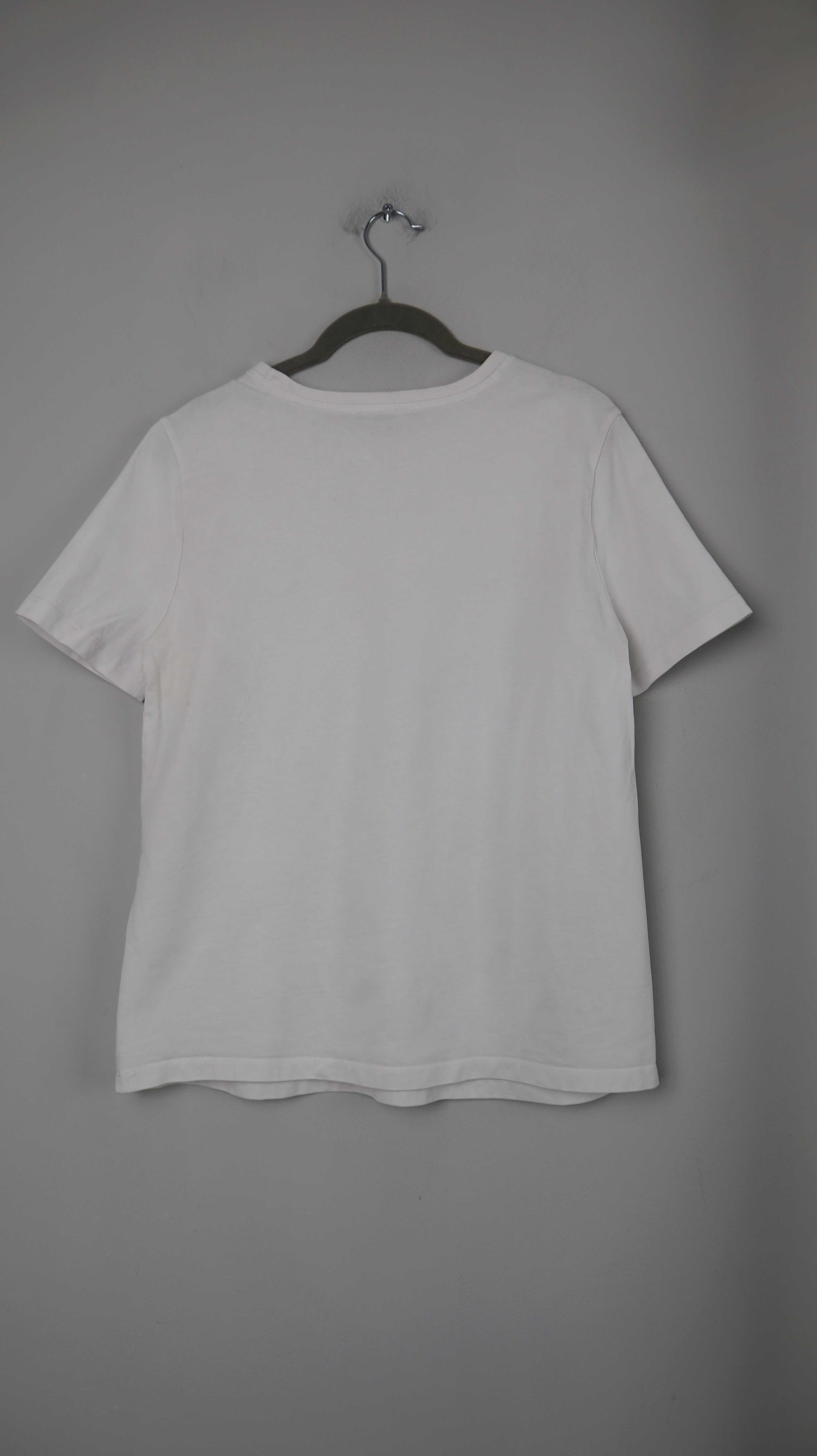 Zara Shirt Weiß T-Shirt einfarbig 38 M Basic Oberteil