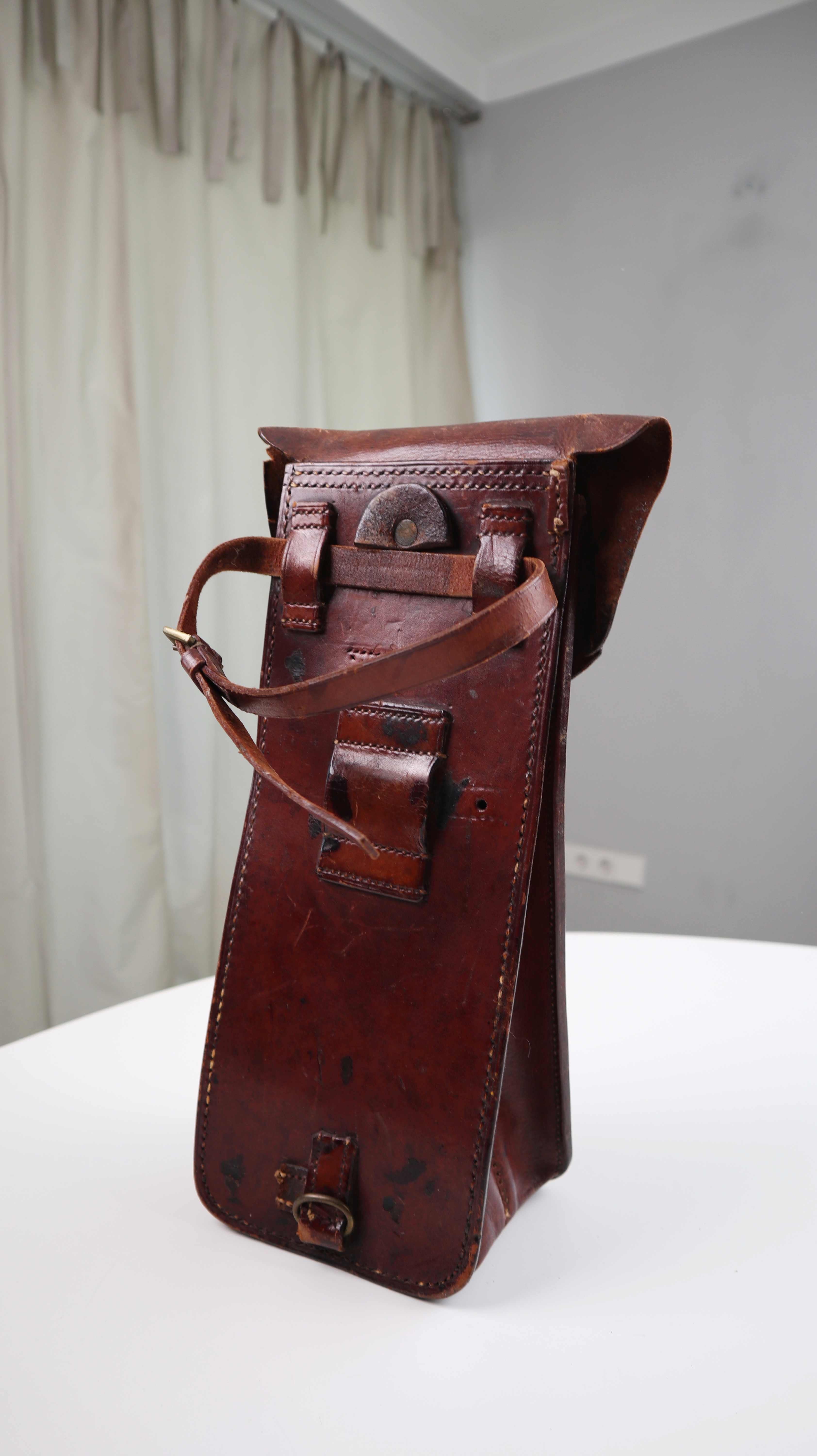 Magazintasche Flaschentasche Ledertasche Etui Reiter Tasche Leder Vintage