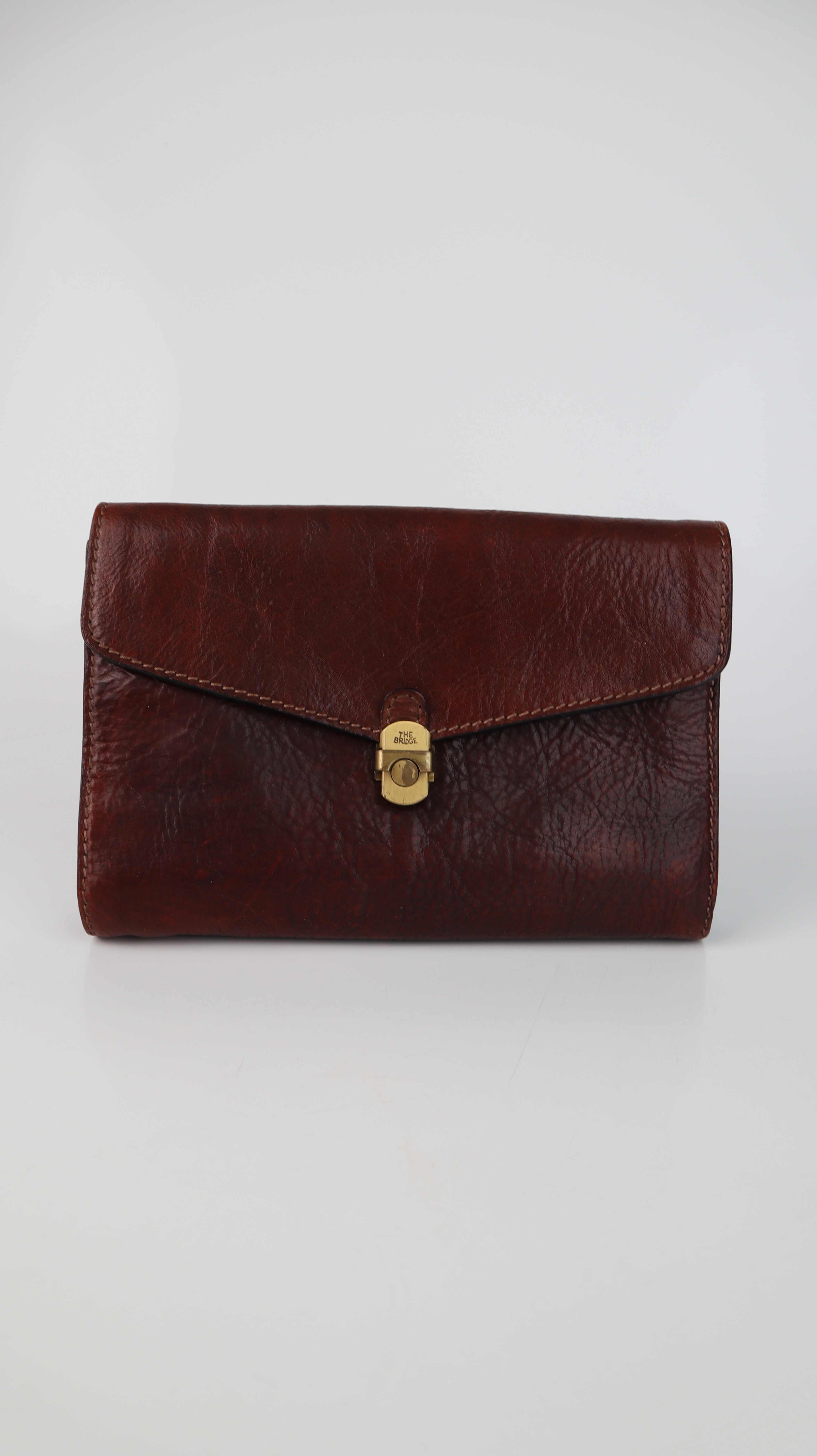 The Bridge Tasche Etui braun Ledertasche Ledercase Brieftasche Clutch