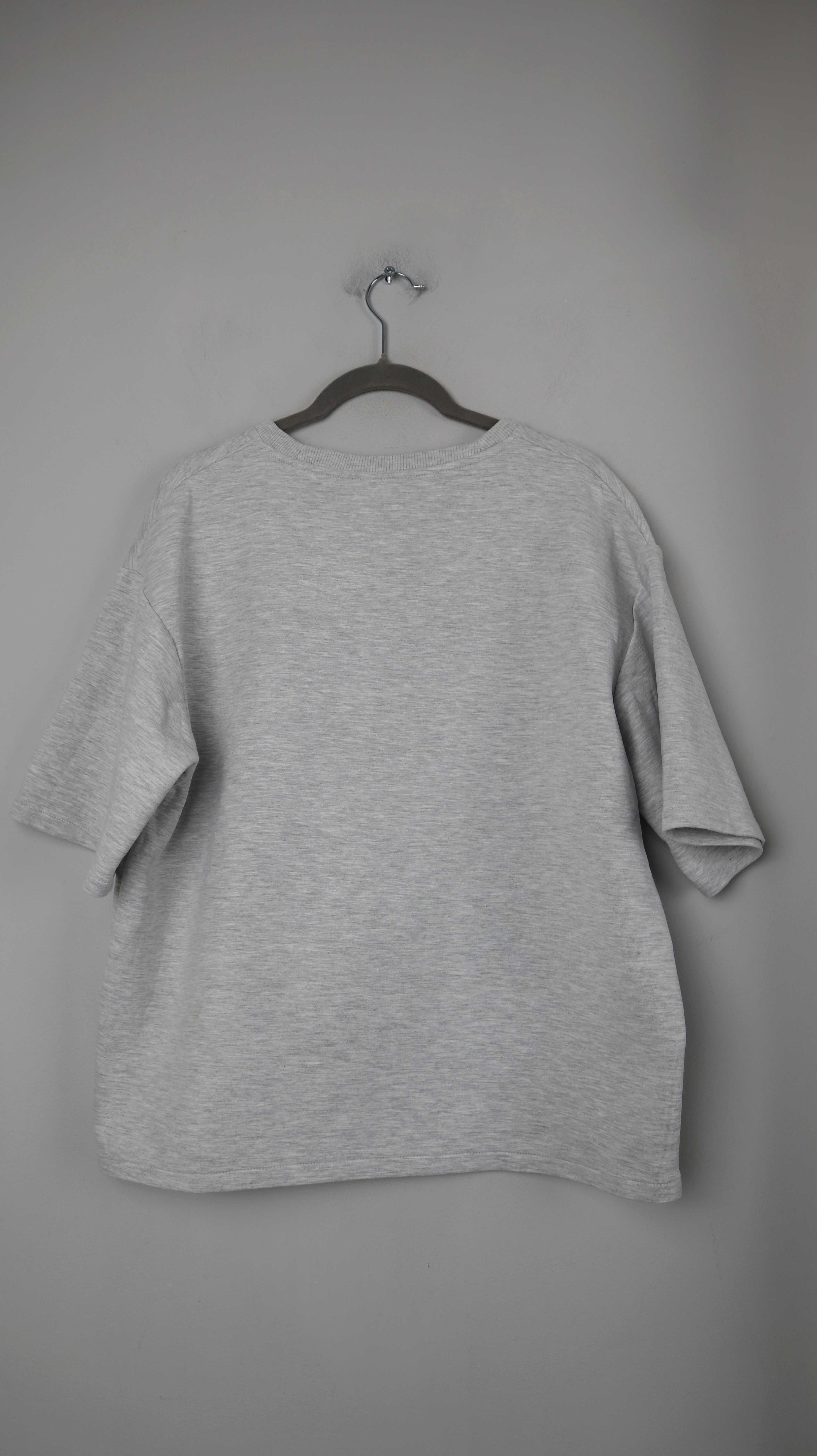 Zara Shirt Grau T-Shirt 36 S Neon Herz Meliert Oberteil