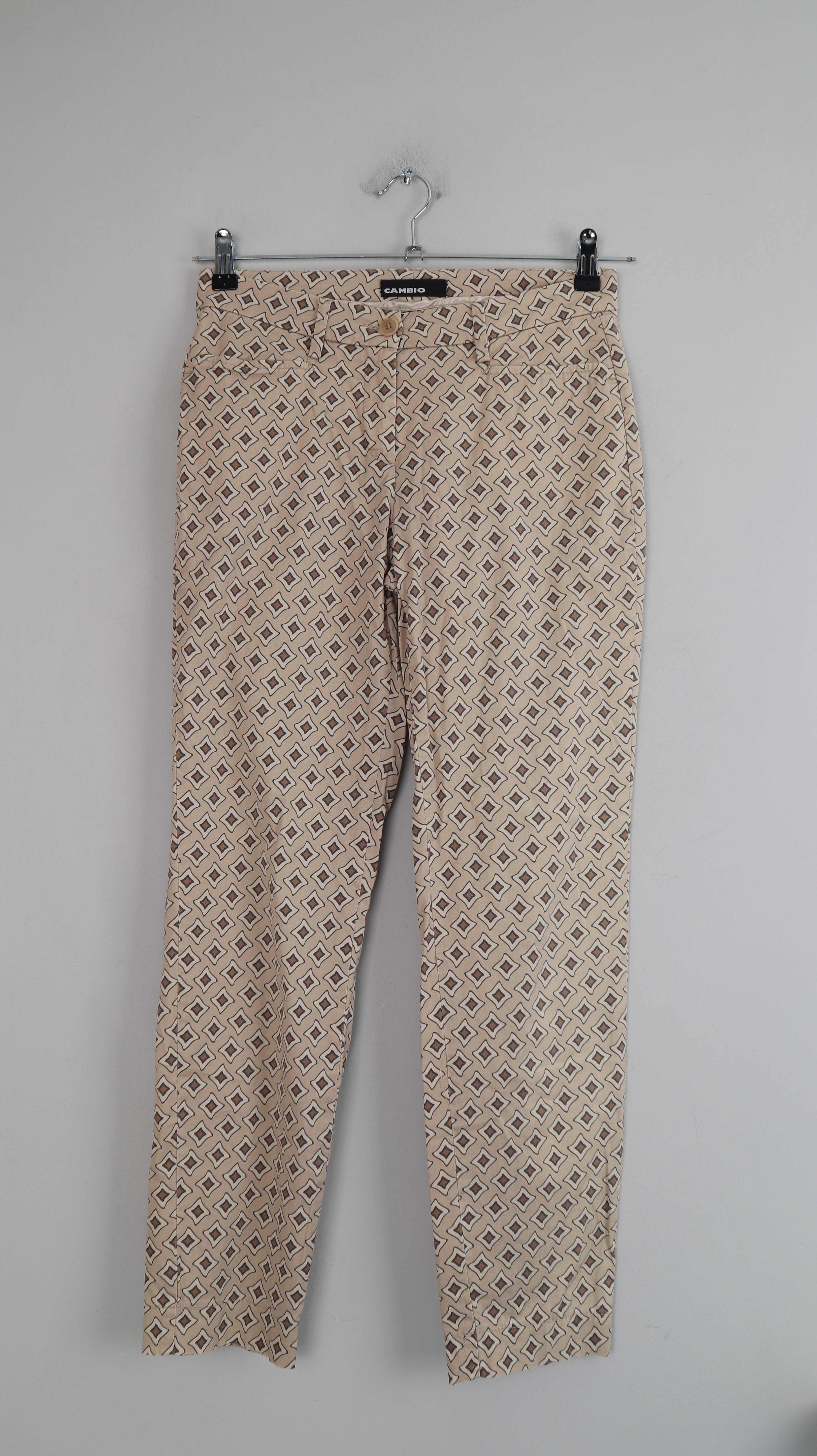 Cambio Hose Beige Chino Muster gemustert 34 Raquel