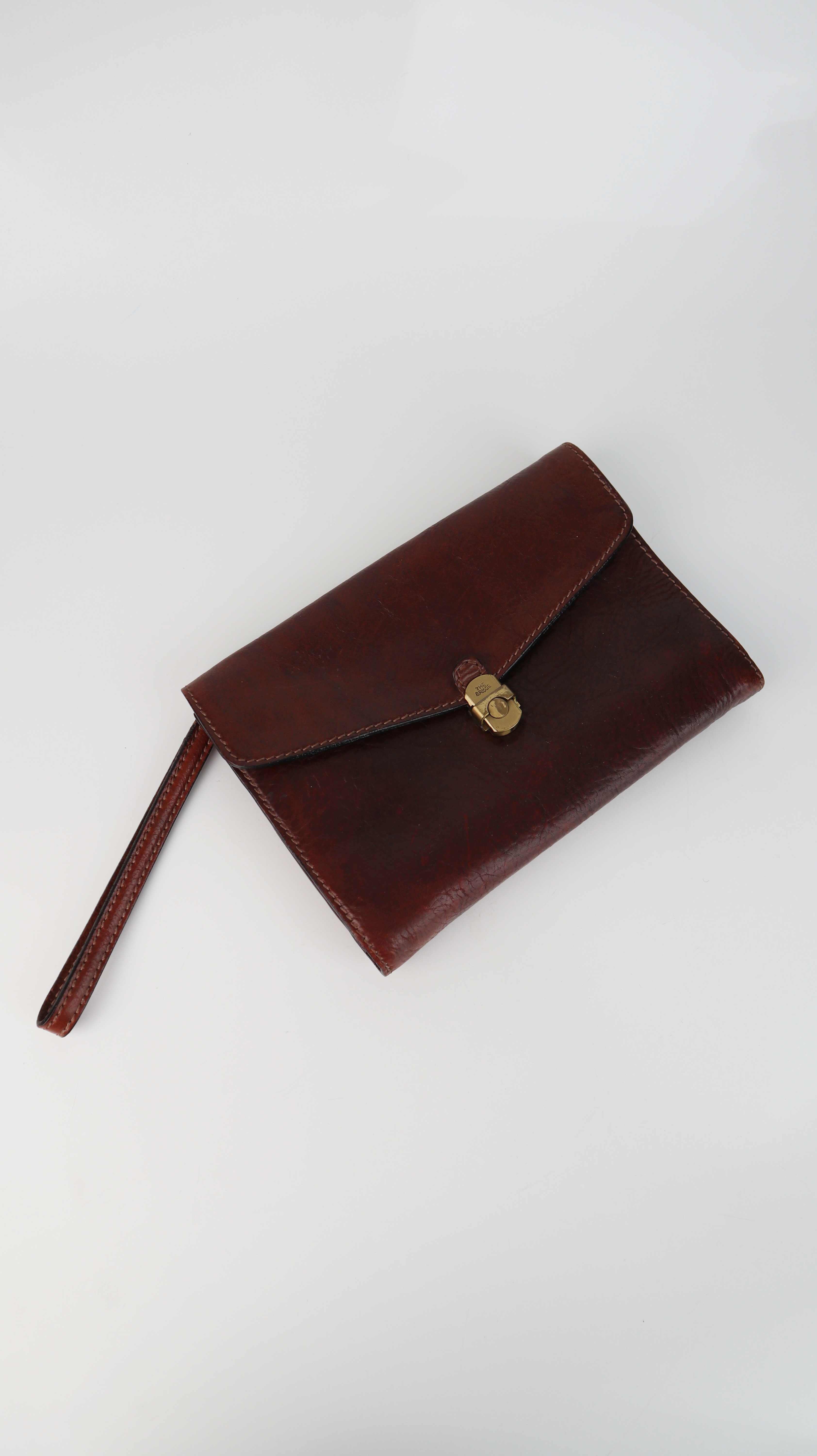 The Bridge Tasche Etui braun Ledertasche Ledercase Brieftasche Clutch