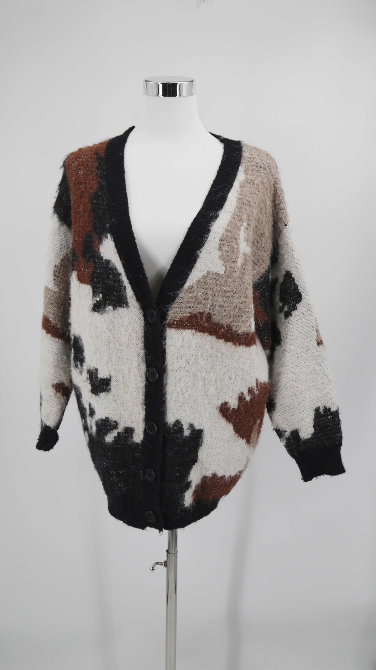 Golden Days Jacke Strickjacke Cardigan Paris braun schwarz weiß 38 M