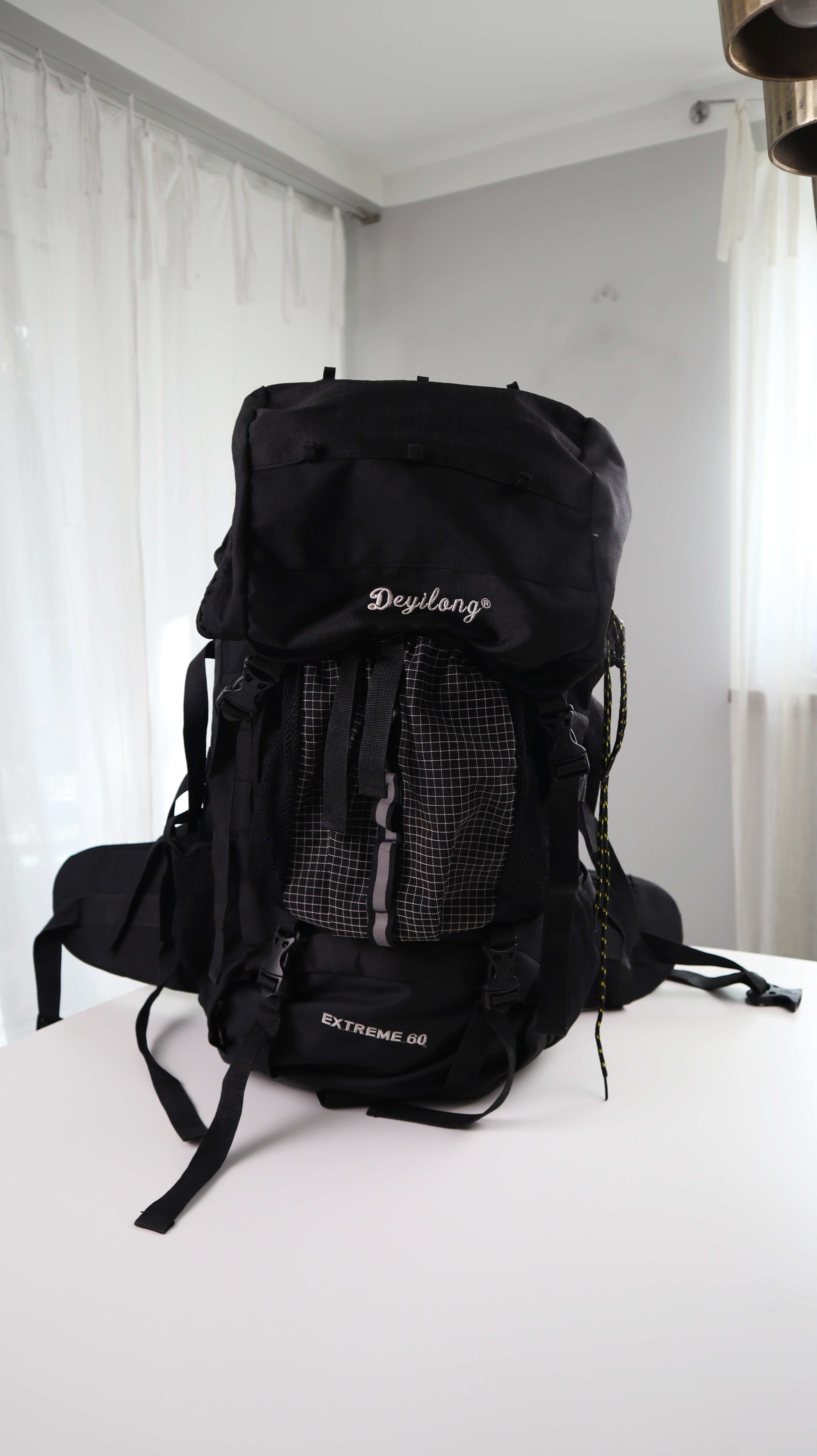 Rucksack Wanderrucksack schwarz 60 Liter Outdoorrucksack
