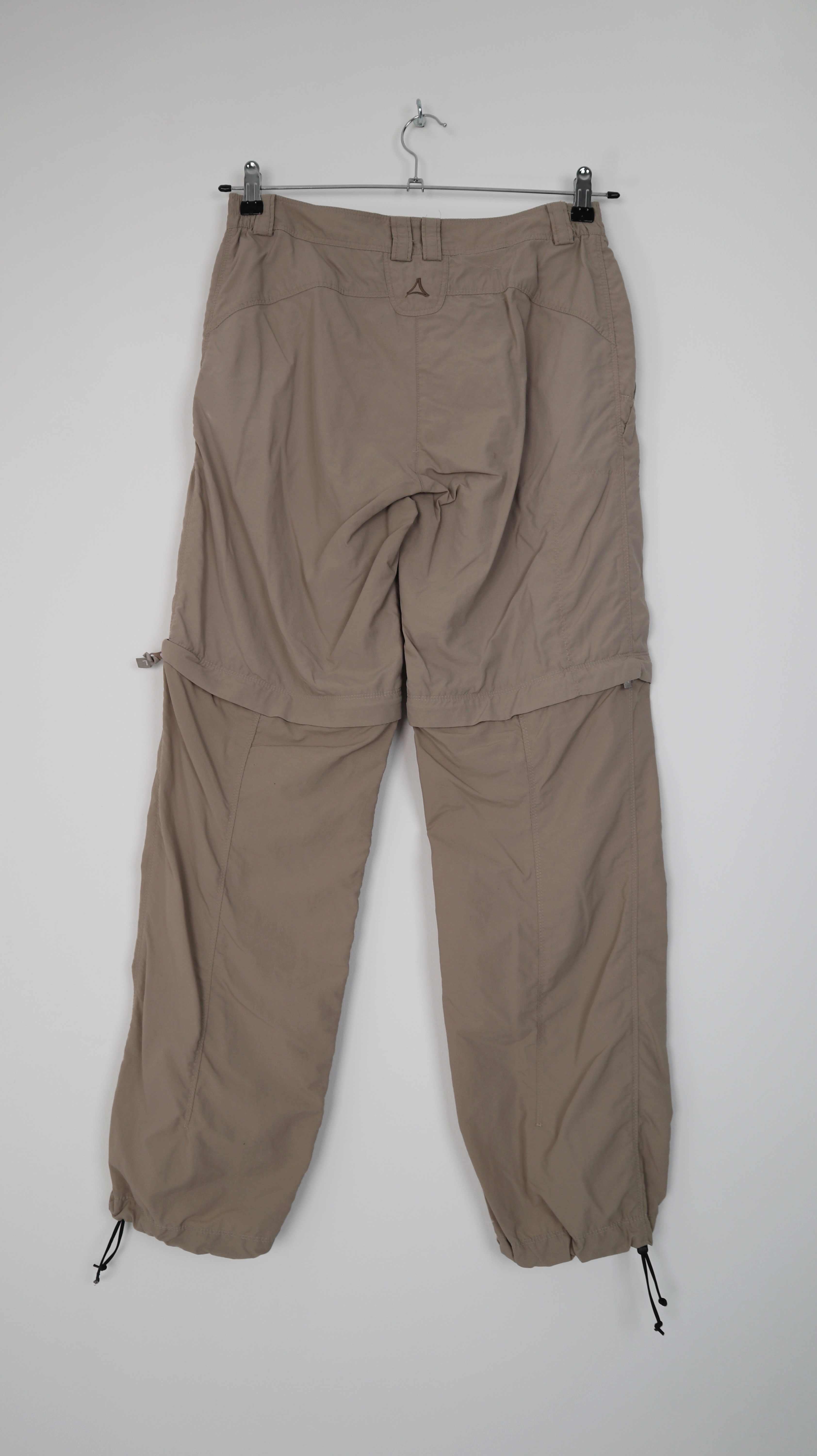 Schöffel Hose Creme Beige 38 M Wanderhose kurz Shorts Zip-Off Funktionshose