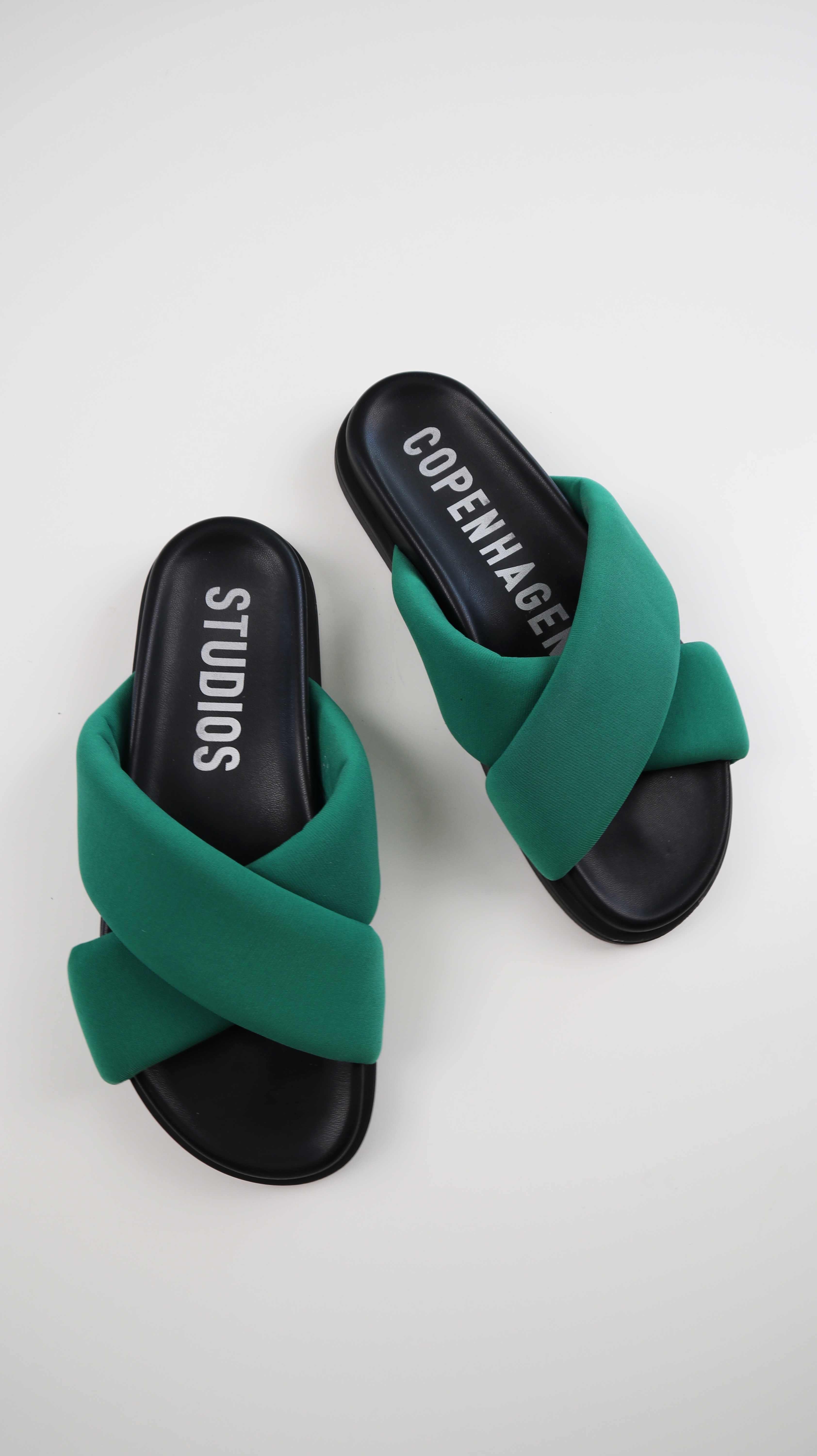 Copenhagen Studios Slipper Loafer Grün Sandalen 39 Waldgrün