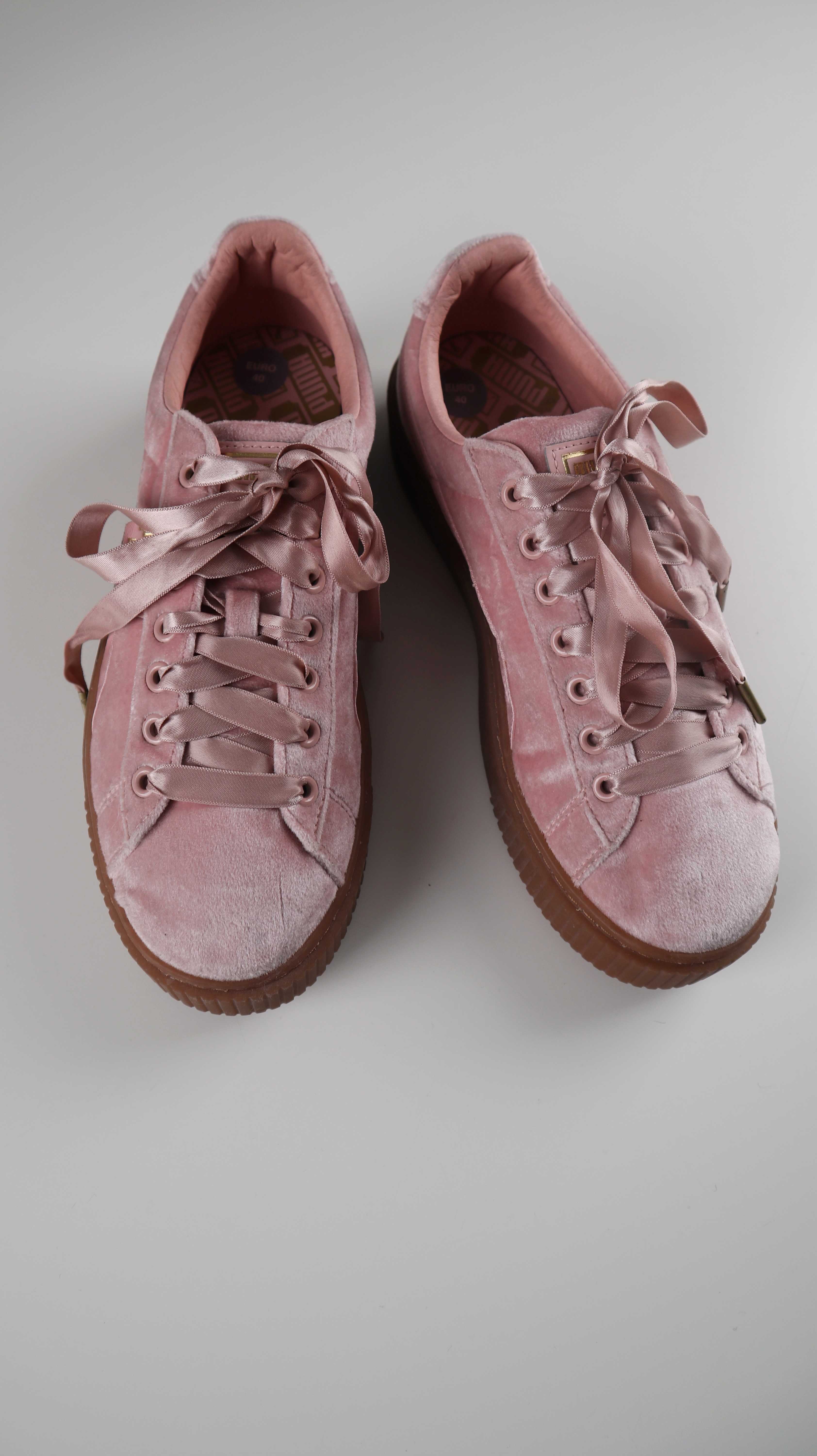 Puma Sneaker Rosa Samt 40 Schnürer Samtschuhe Velvet Pink