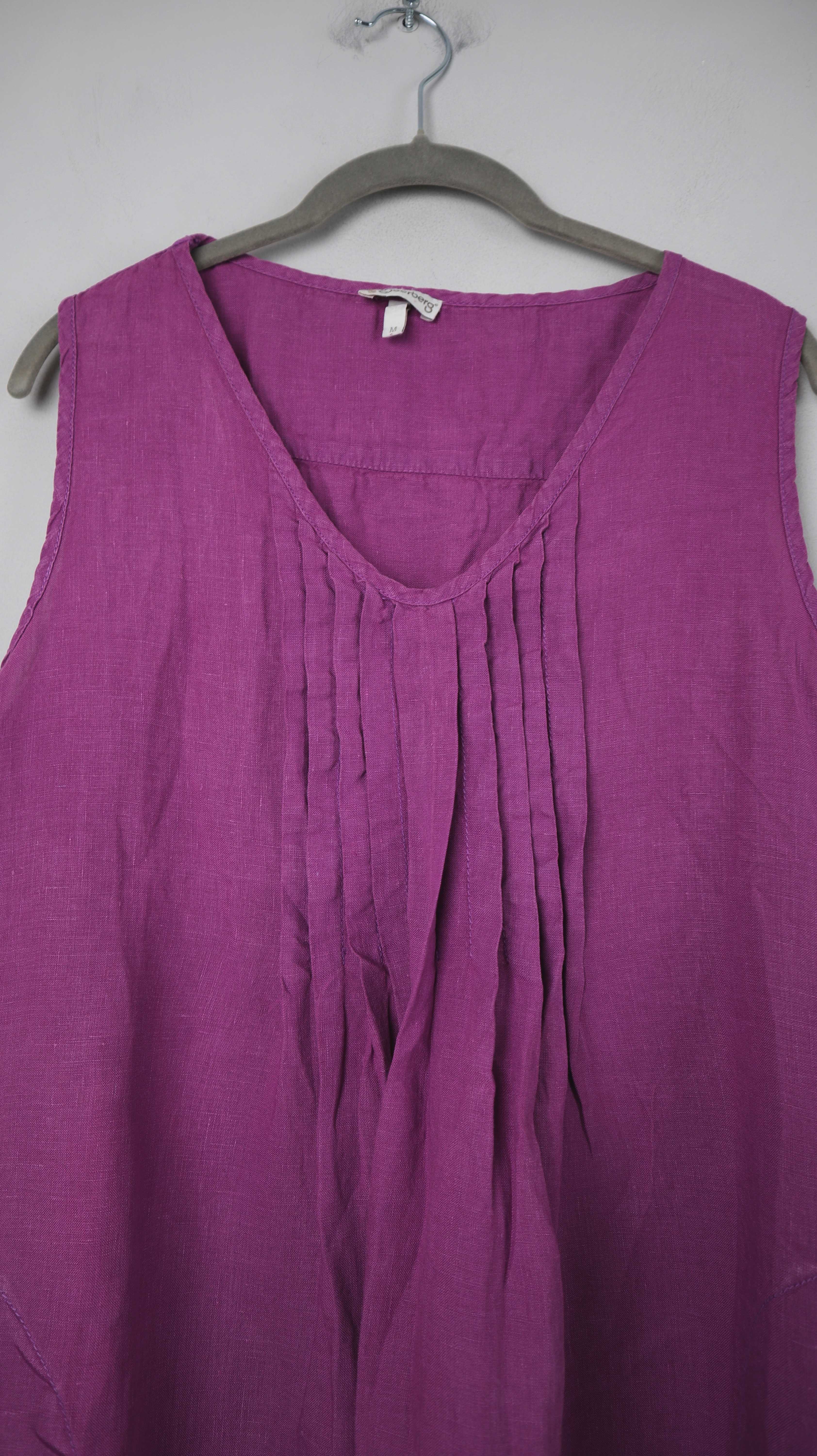 Deerberg Shirt Oberteil 38 M Leinen Leinenshirt Flieder basic Top