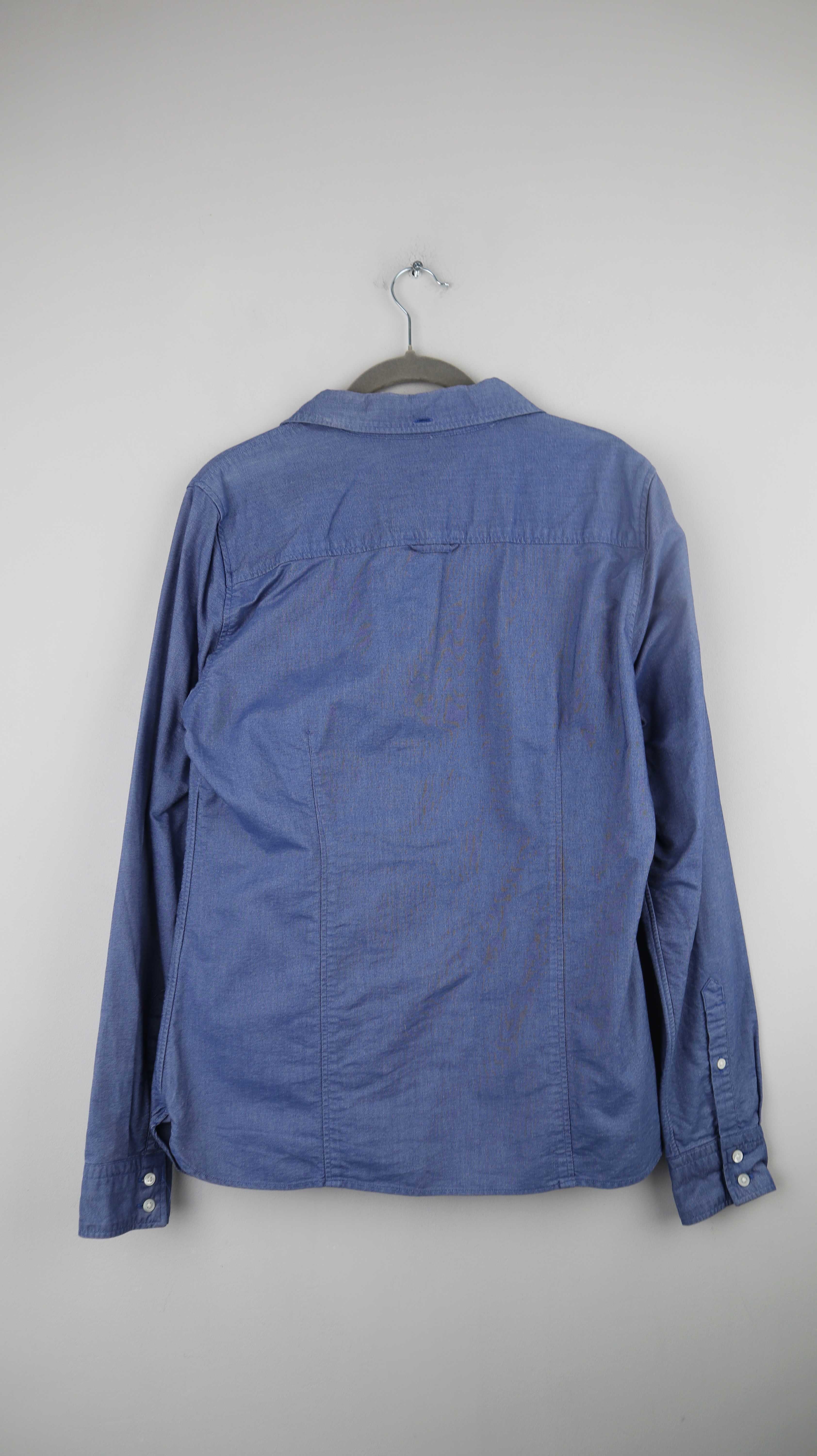 Gant Hemd Bluse Shirt Blau einfarbig Langarm 38 M einfarbig