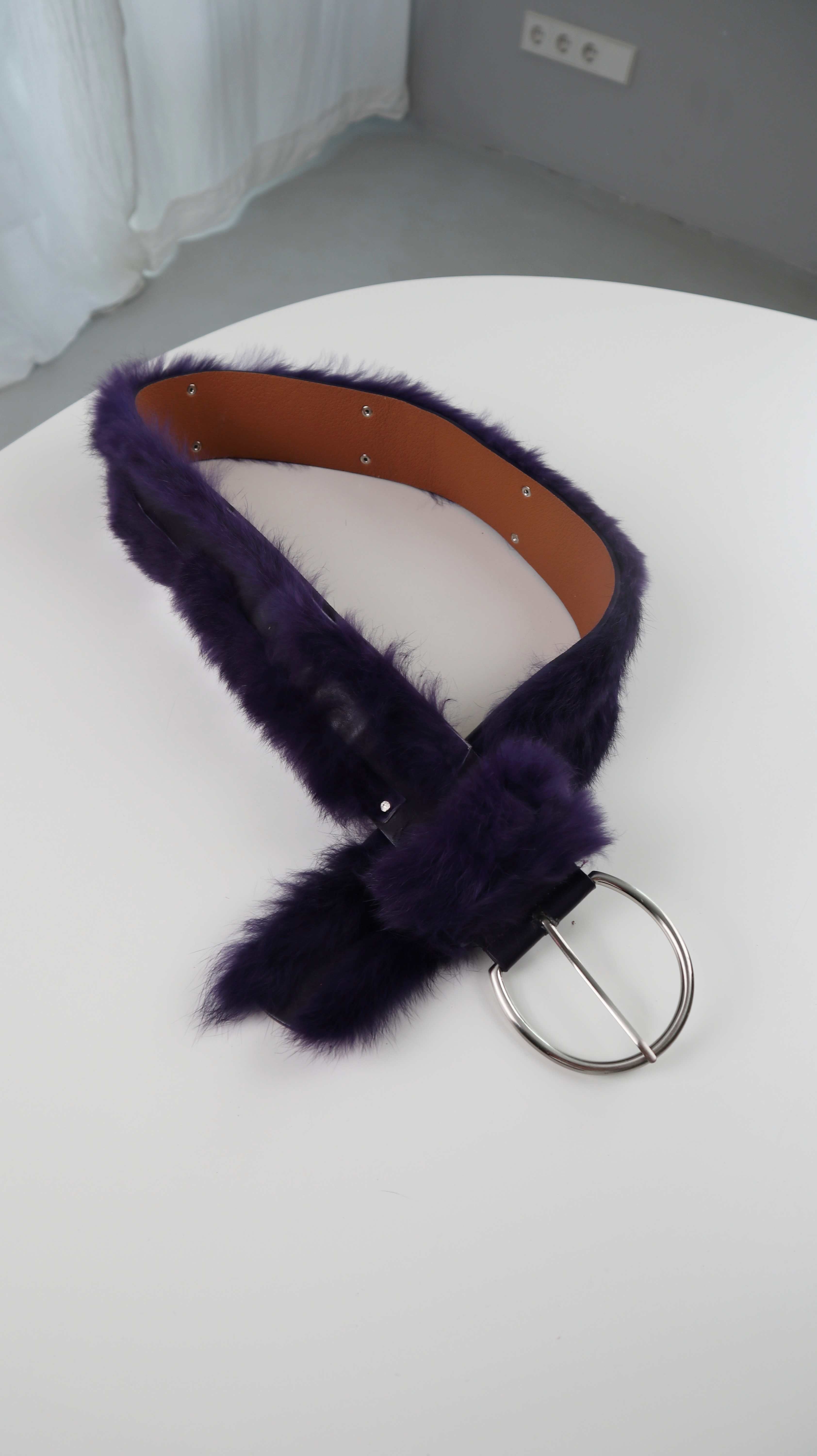 True Vintage Gürtel Lila Breut Retro 70er große Schnalle Violett