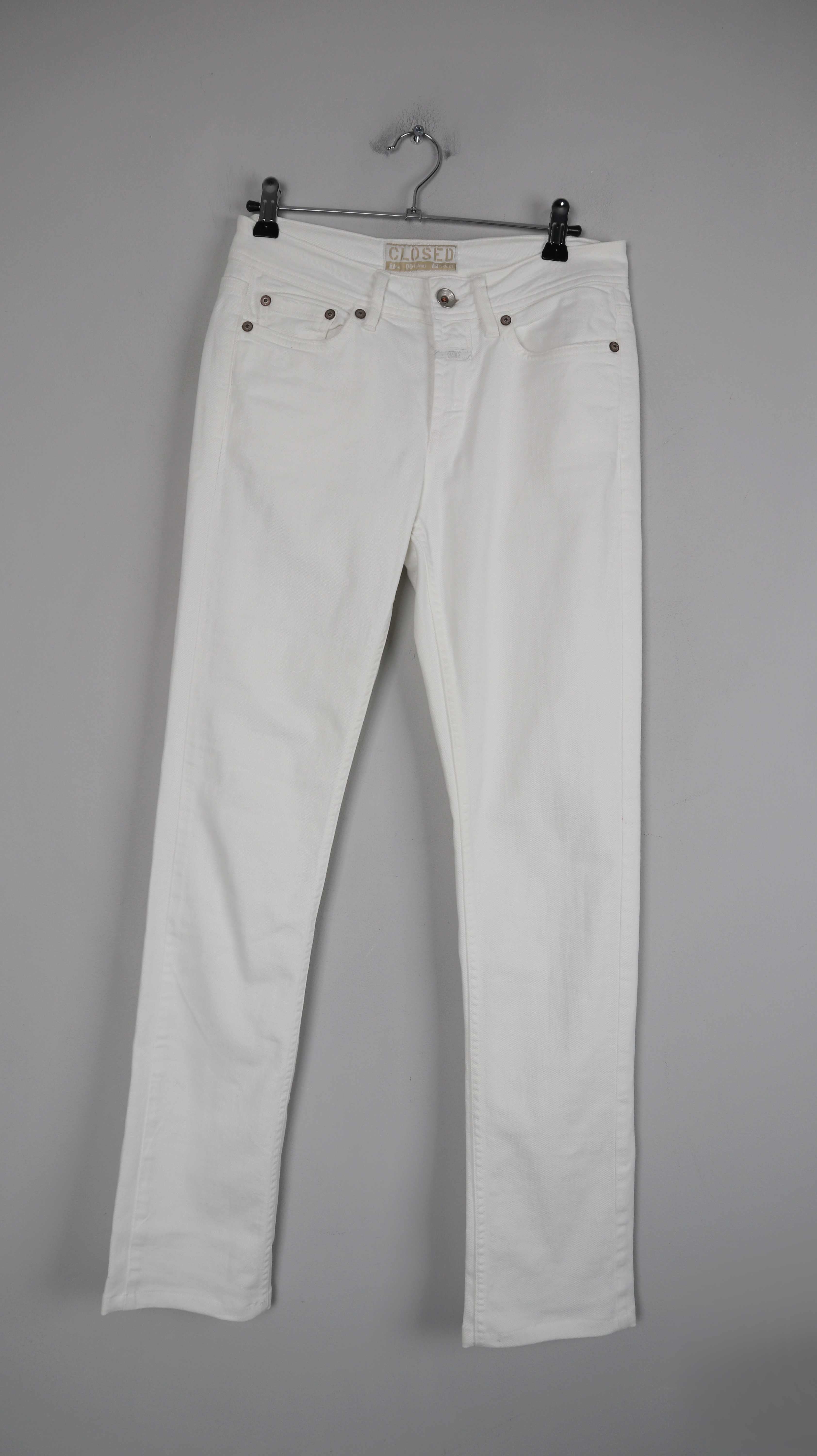 Closed Hose weiß Slim 36 S United Straight Röhrenhose Jeans basic einfarbig