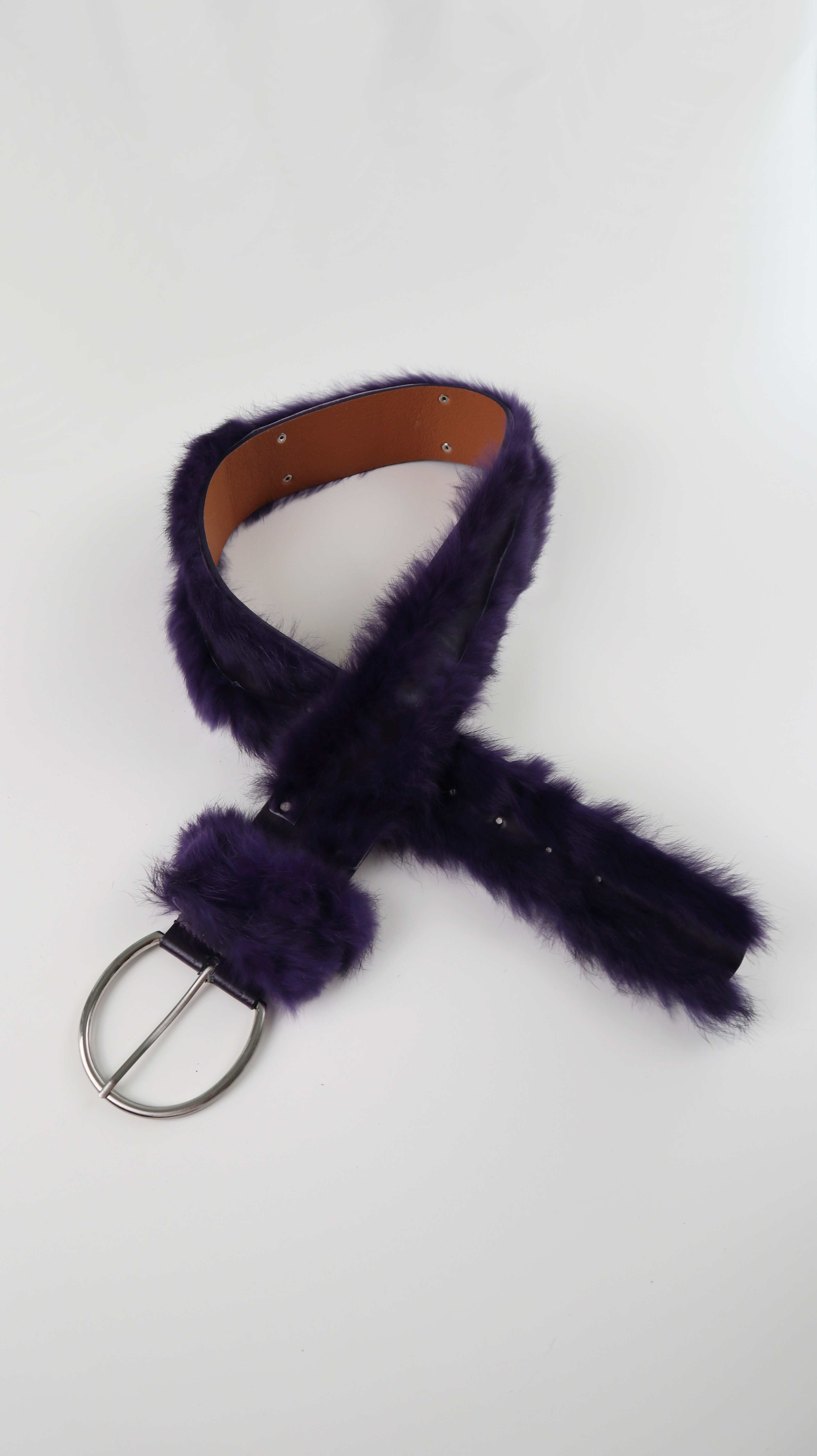 True Vintage Gürtel Lila Breut Retro 70er große Schnalle Violett