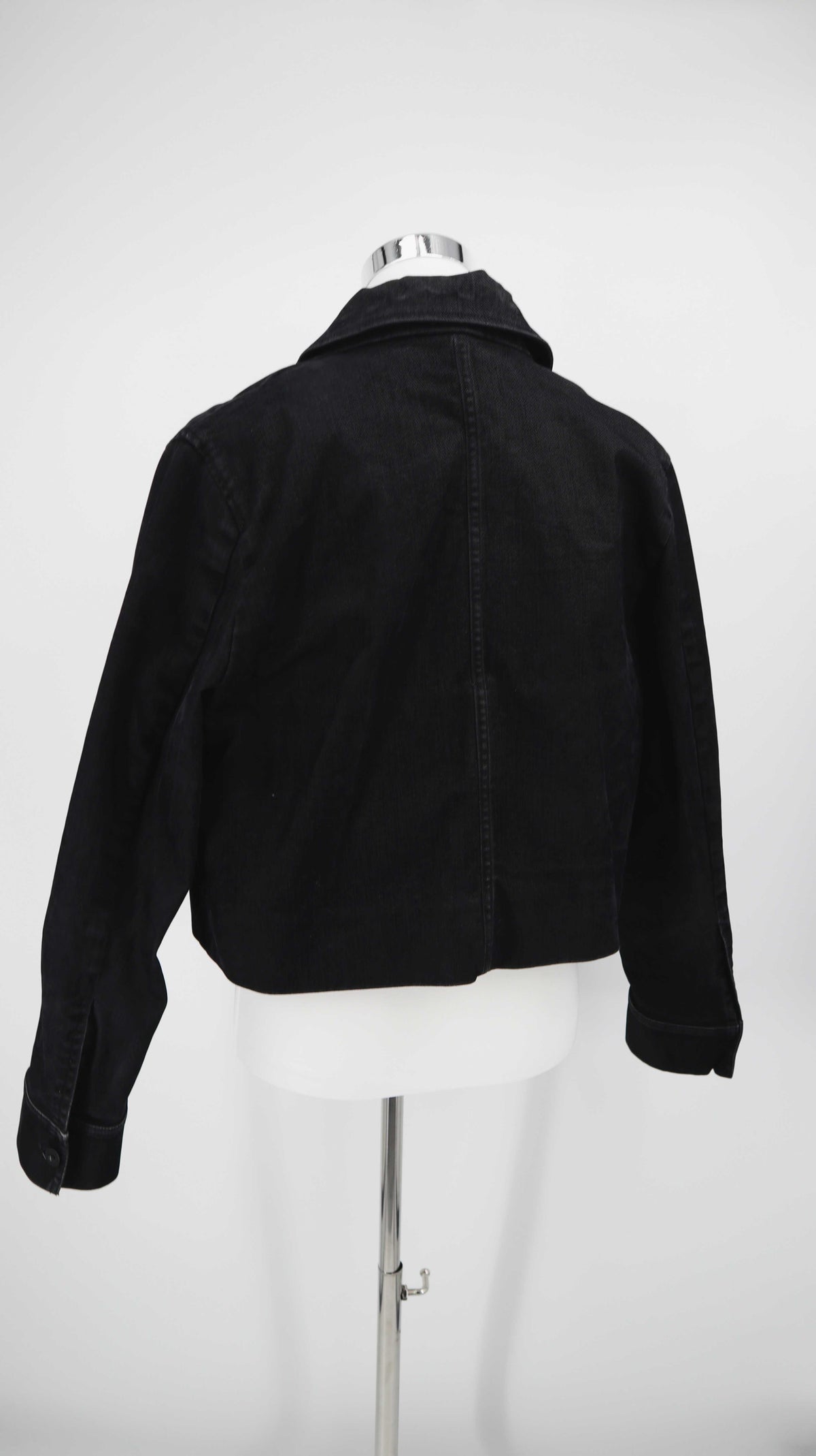 COS Jacke schwarz 44 basic Übergangsjacke Kastenjacke Denimjacke