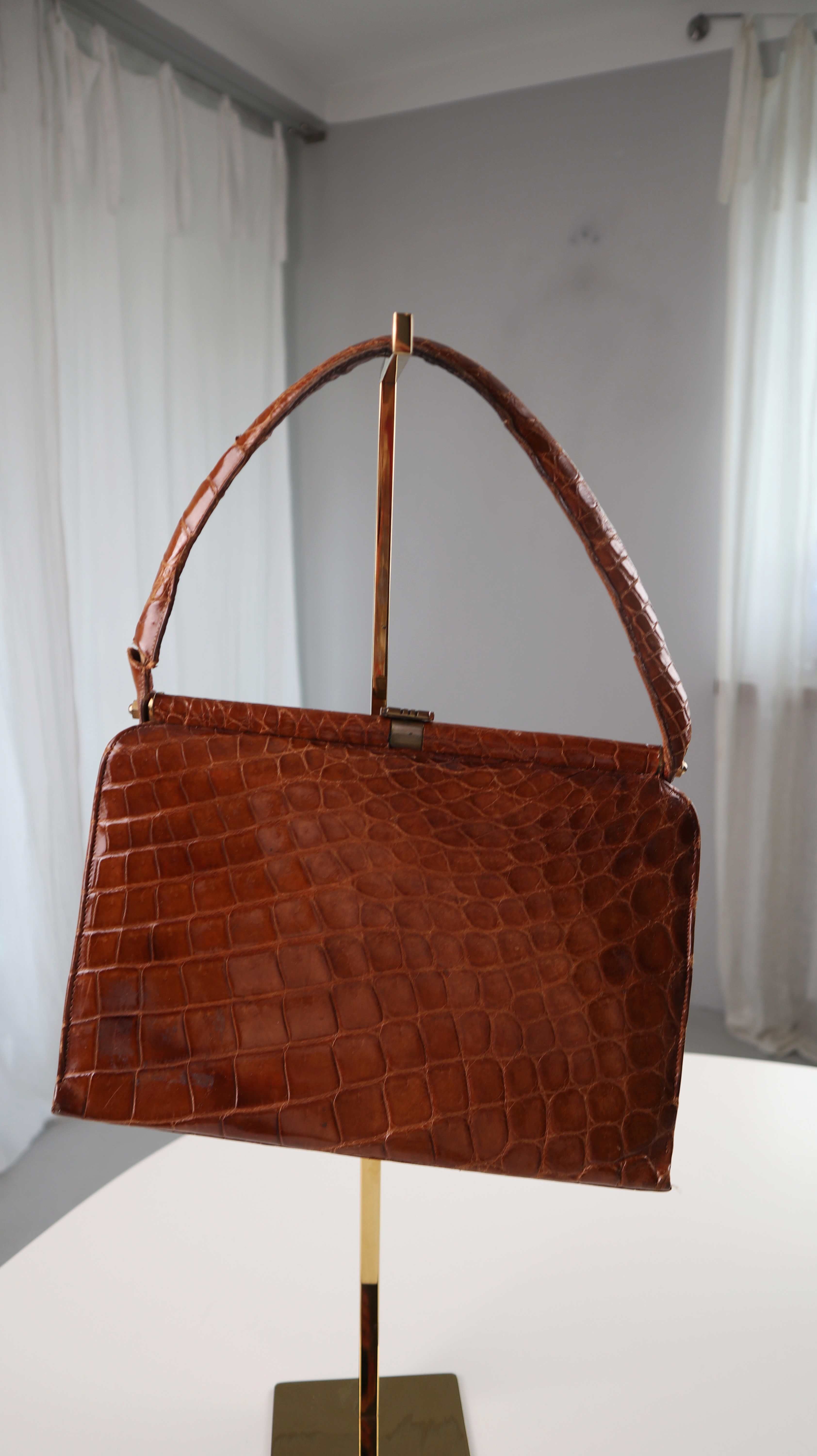 Tasche true Vintage Handtasche braun Leder Ledertasche braun Henkeltasche