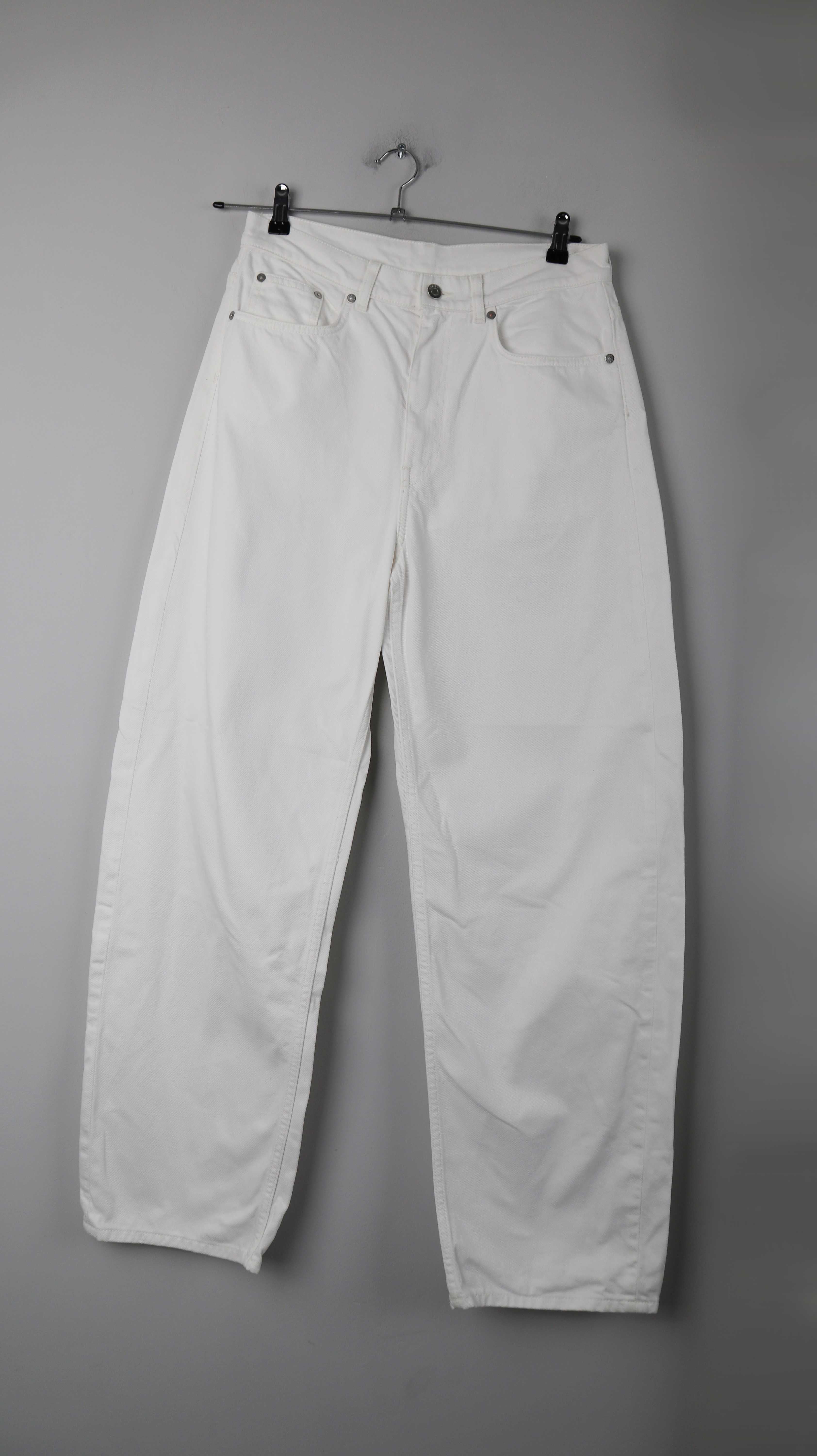 Arket Hose weiß 32 32 mid waist Ballonhose 40 L weiss einfabrig Jeans