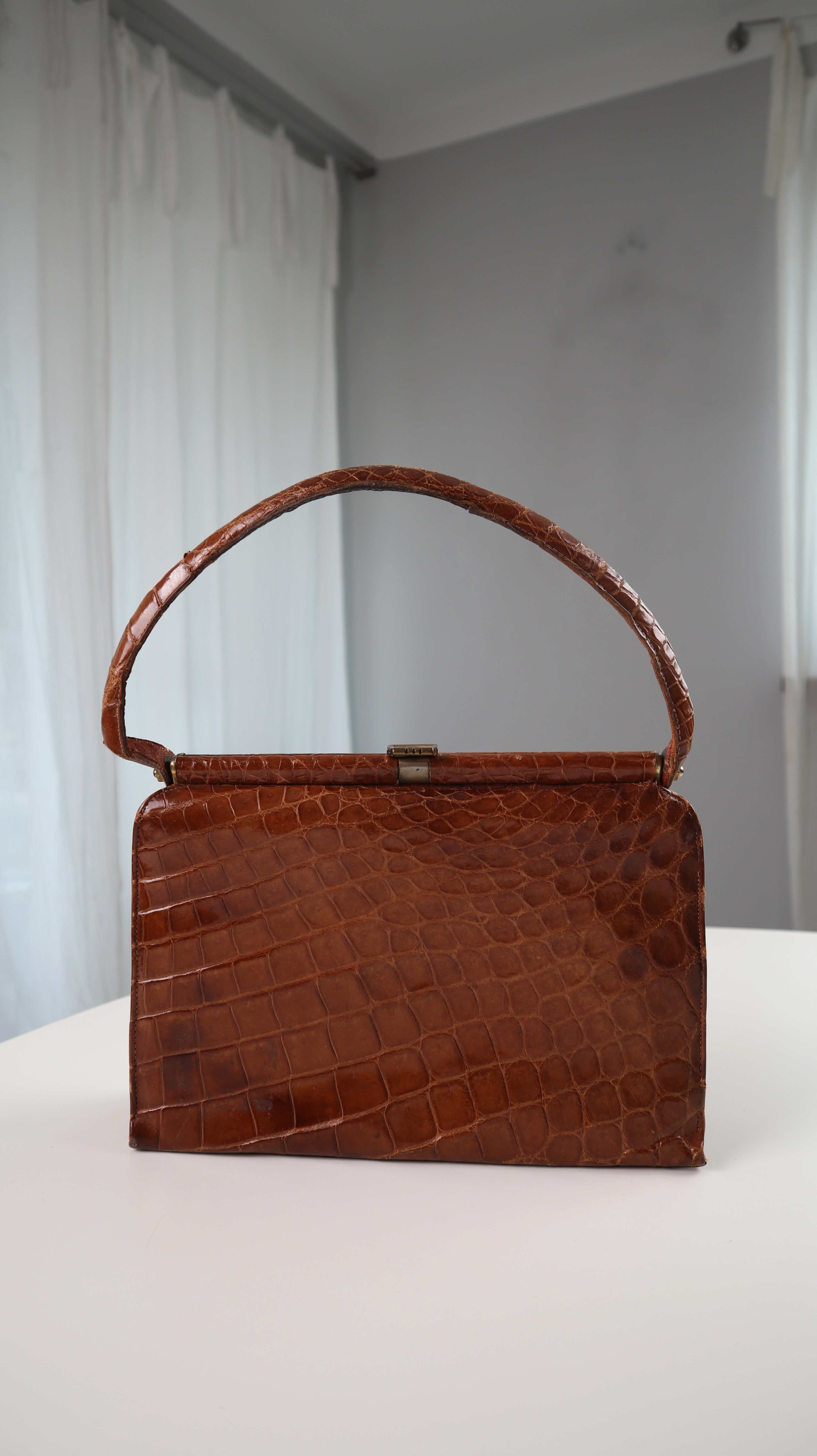 Tasche true Vintage Handtasche braun Leder Ledertasche braun Henkeltasche