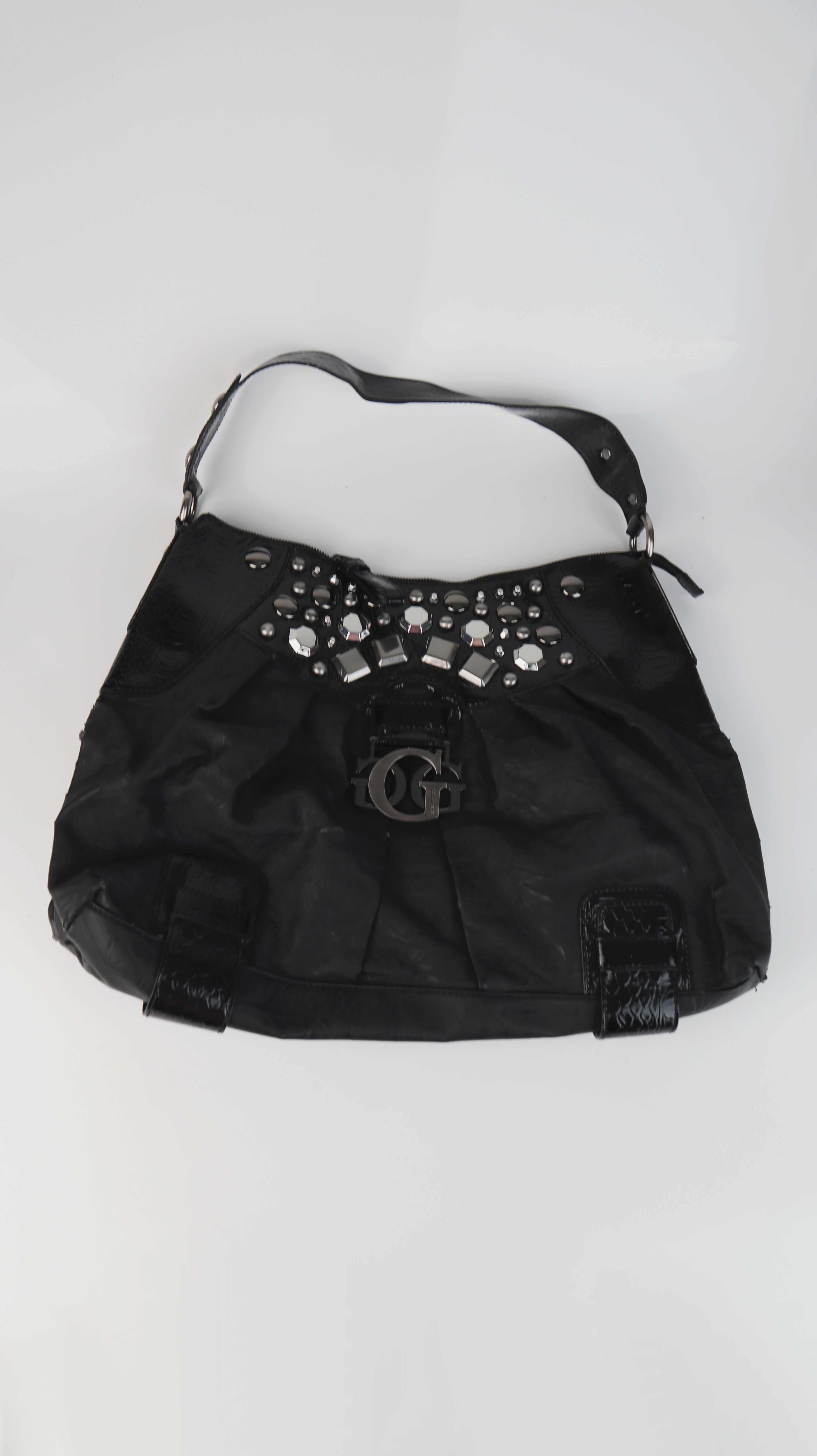 Guess Tasche Handtasche schwarz Schultertasche Y2K