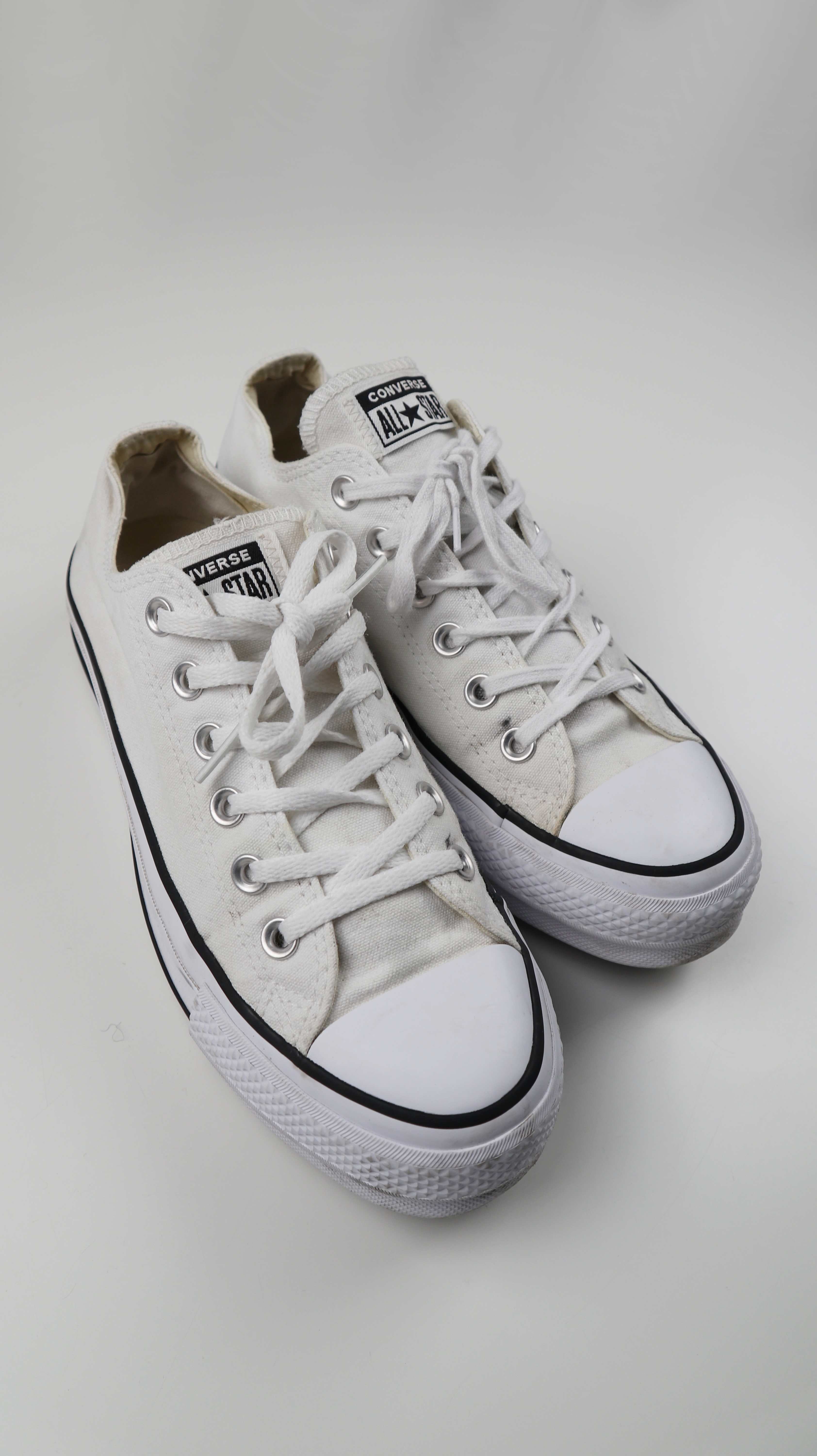 Chucks All Star Converse Plateau 39,5 weiß Sneaker Turnschuhe