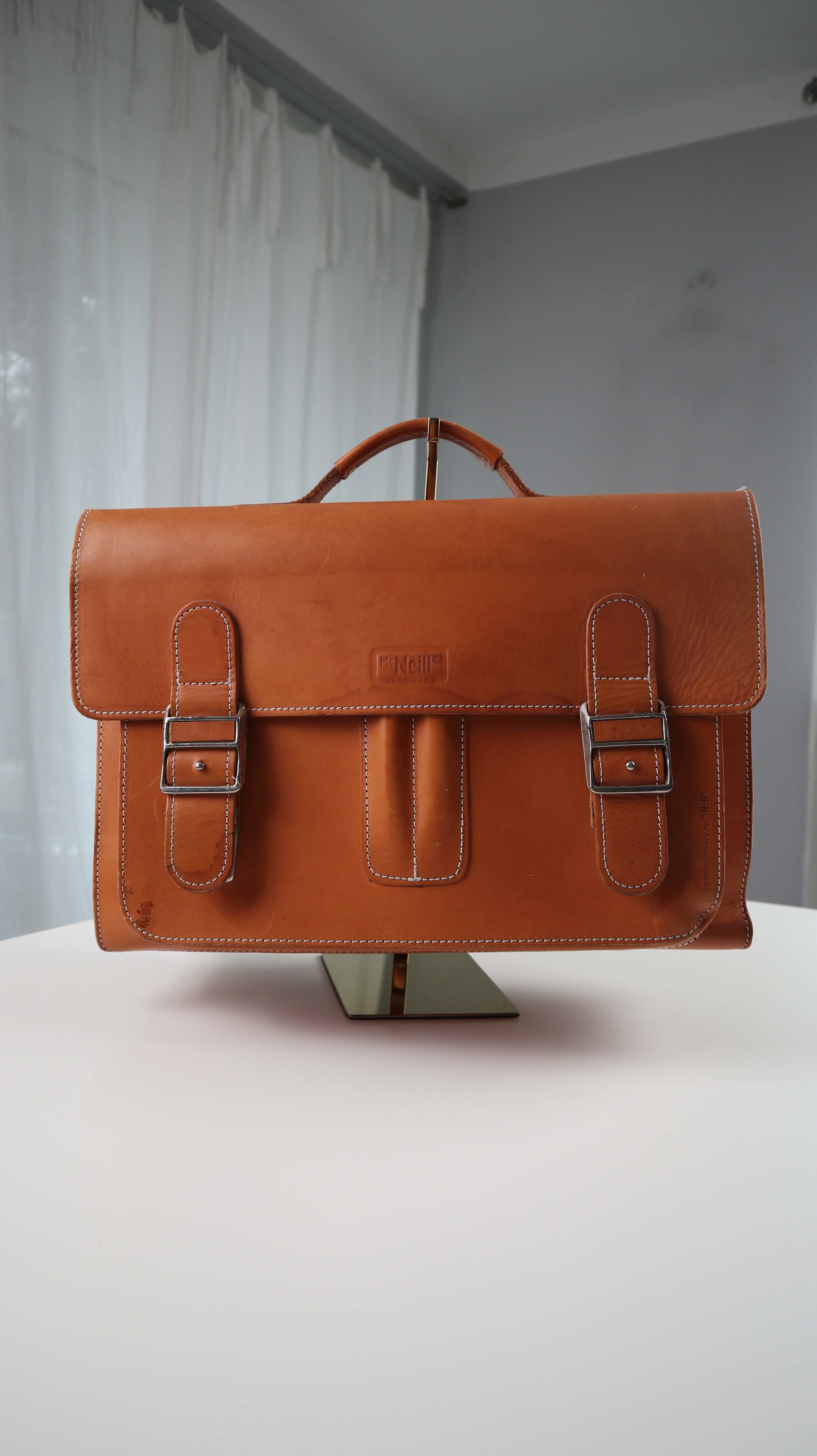 McNeill Handmade Tasche Schultasche Aktentasche Braun Vintage