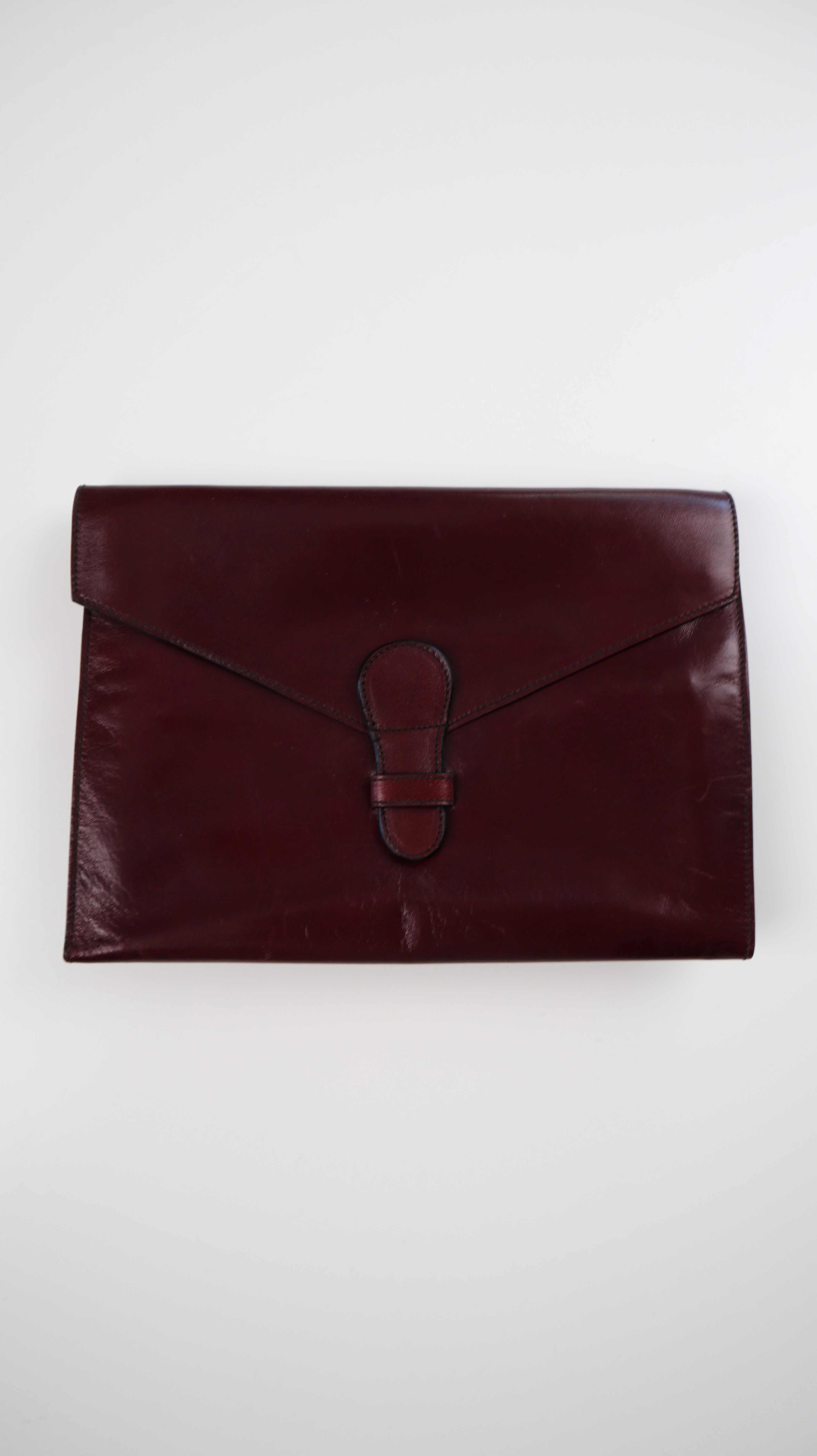 Brieftasche Rot Weinrot Portemonnaie Geldbörse Ledertasche Vintage