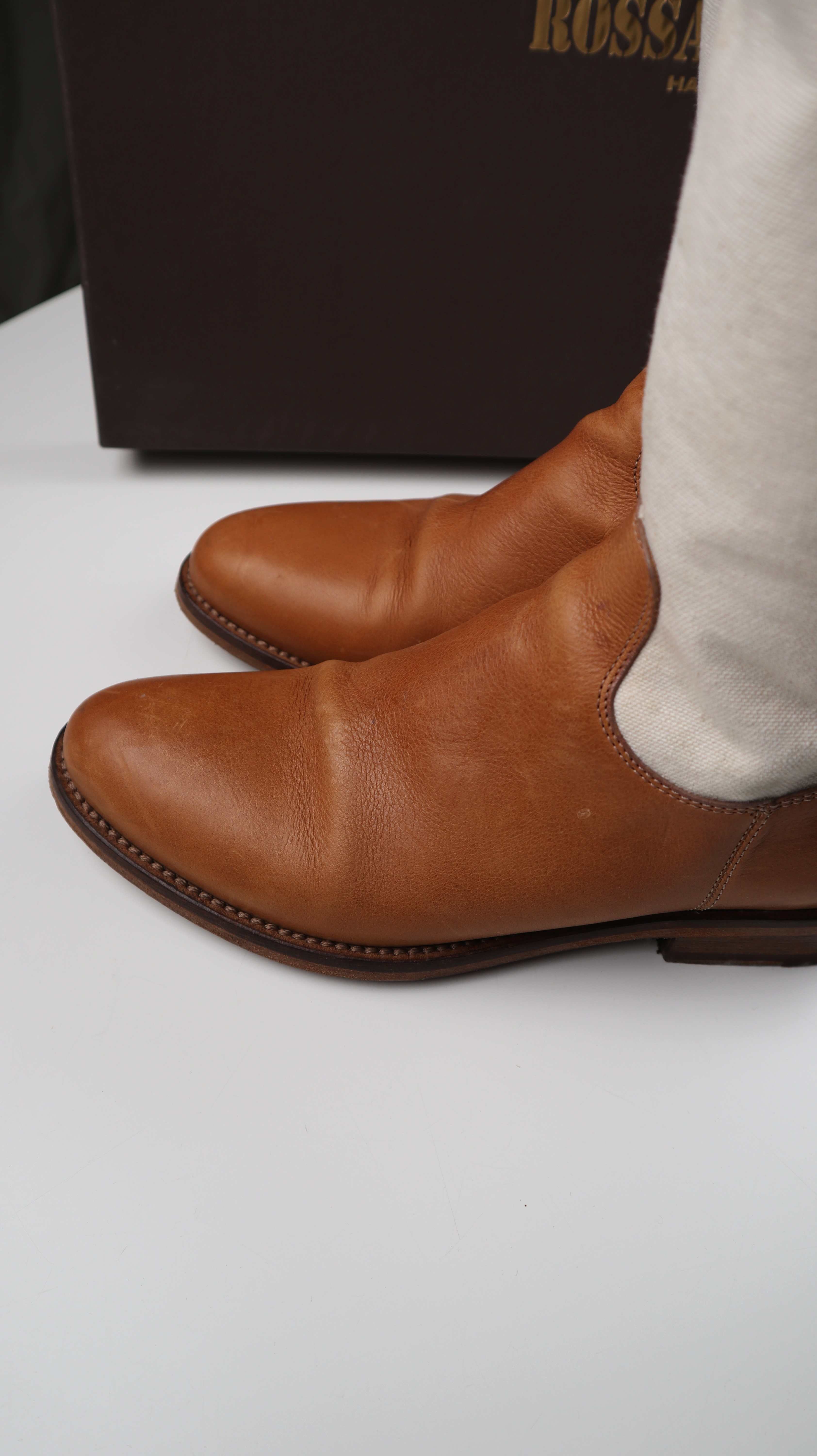 Rossano Bisconti Stiefel Creme Beige Braun 37 Leinen Leinenstiefel