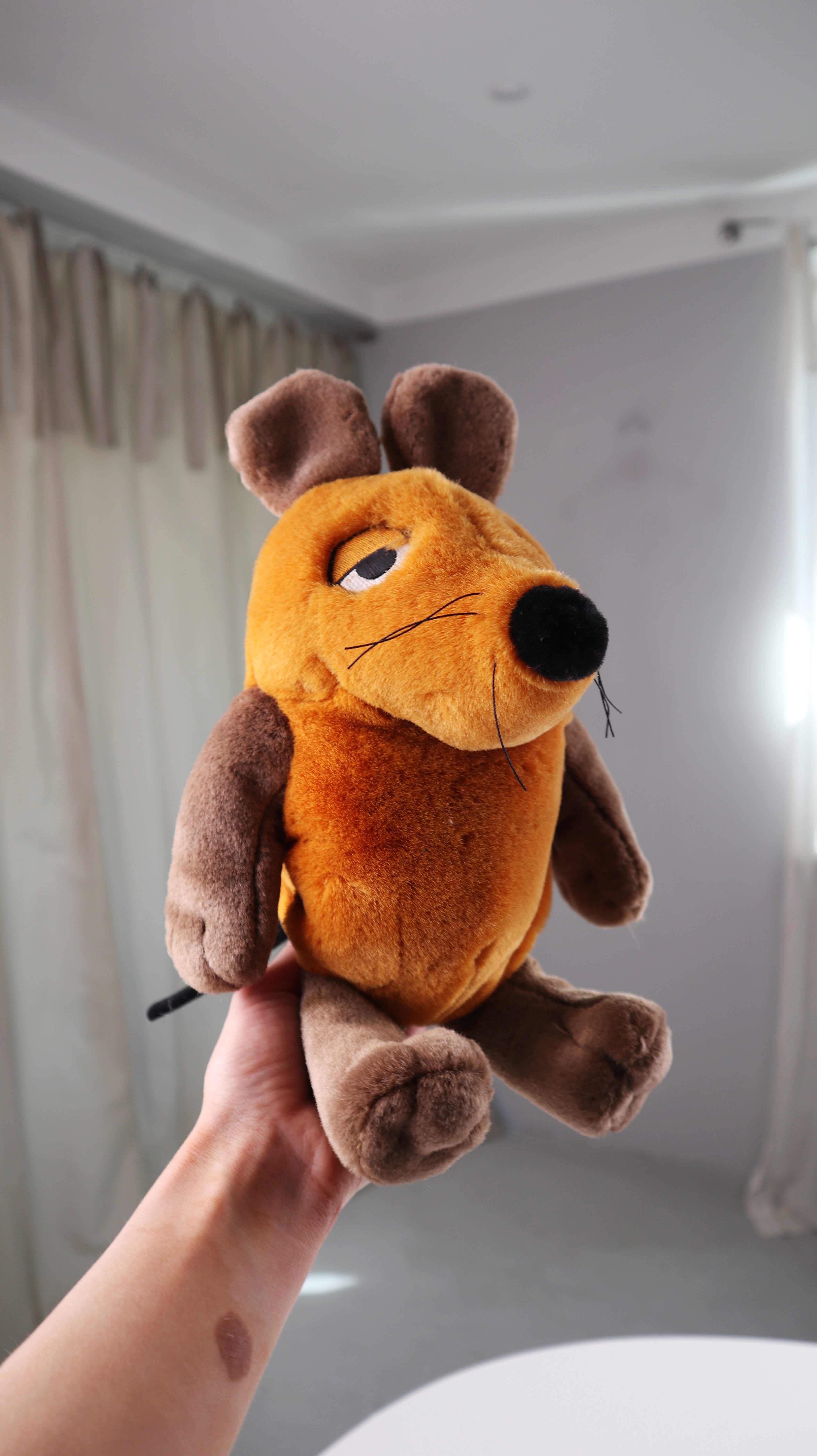 Sendung mit der Maus Plüschtier Plüschmaus Kuscheltier Orange braun