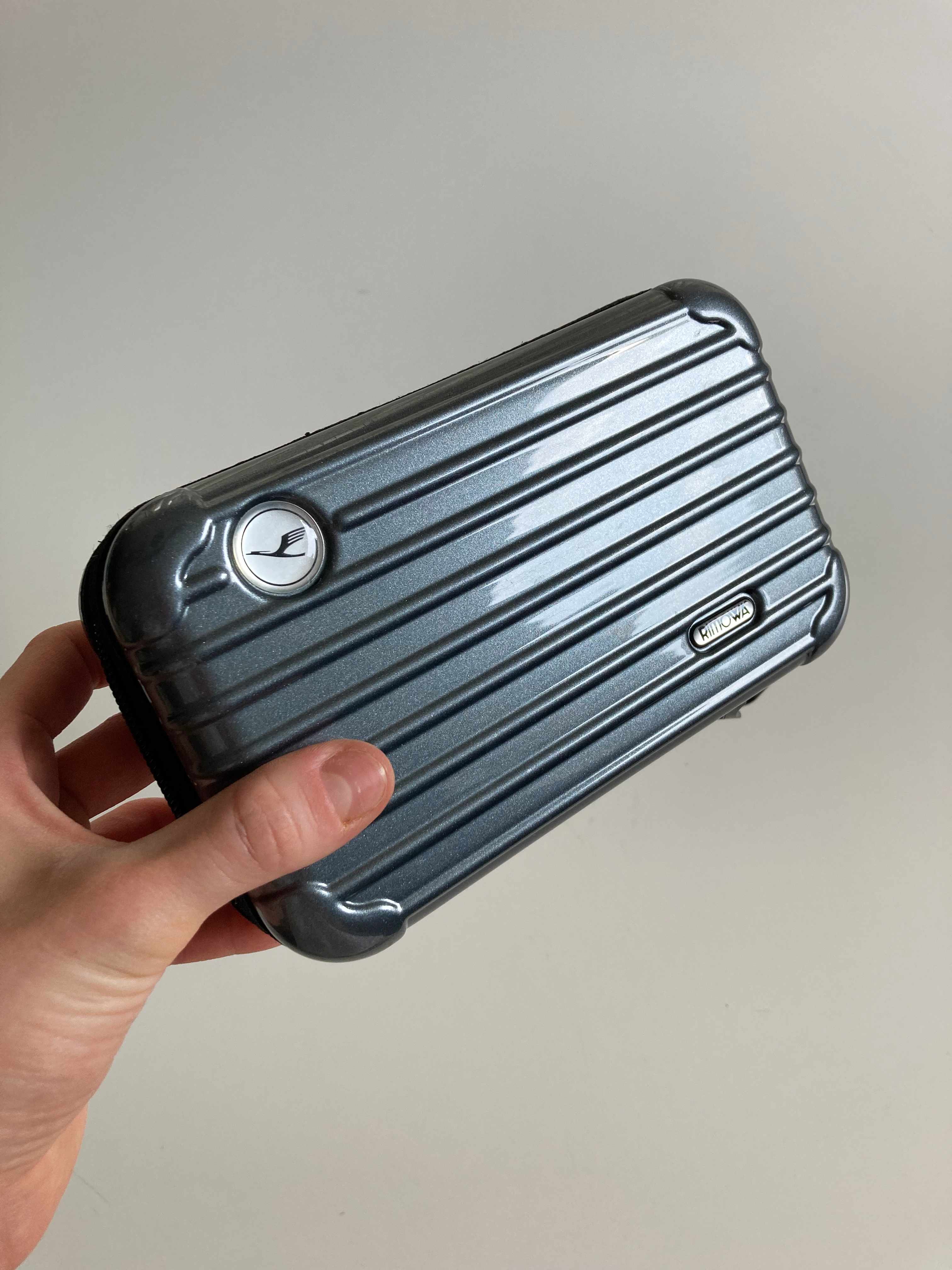 Rimowa Etui Case Koffer Kosmetiktasche grau Lufthansa kleine Tasche