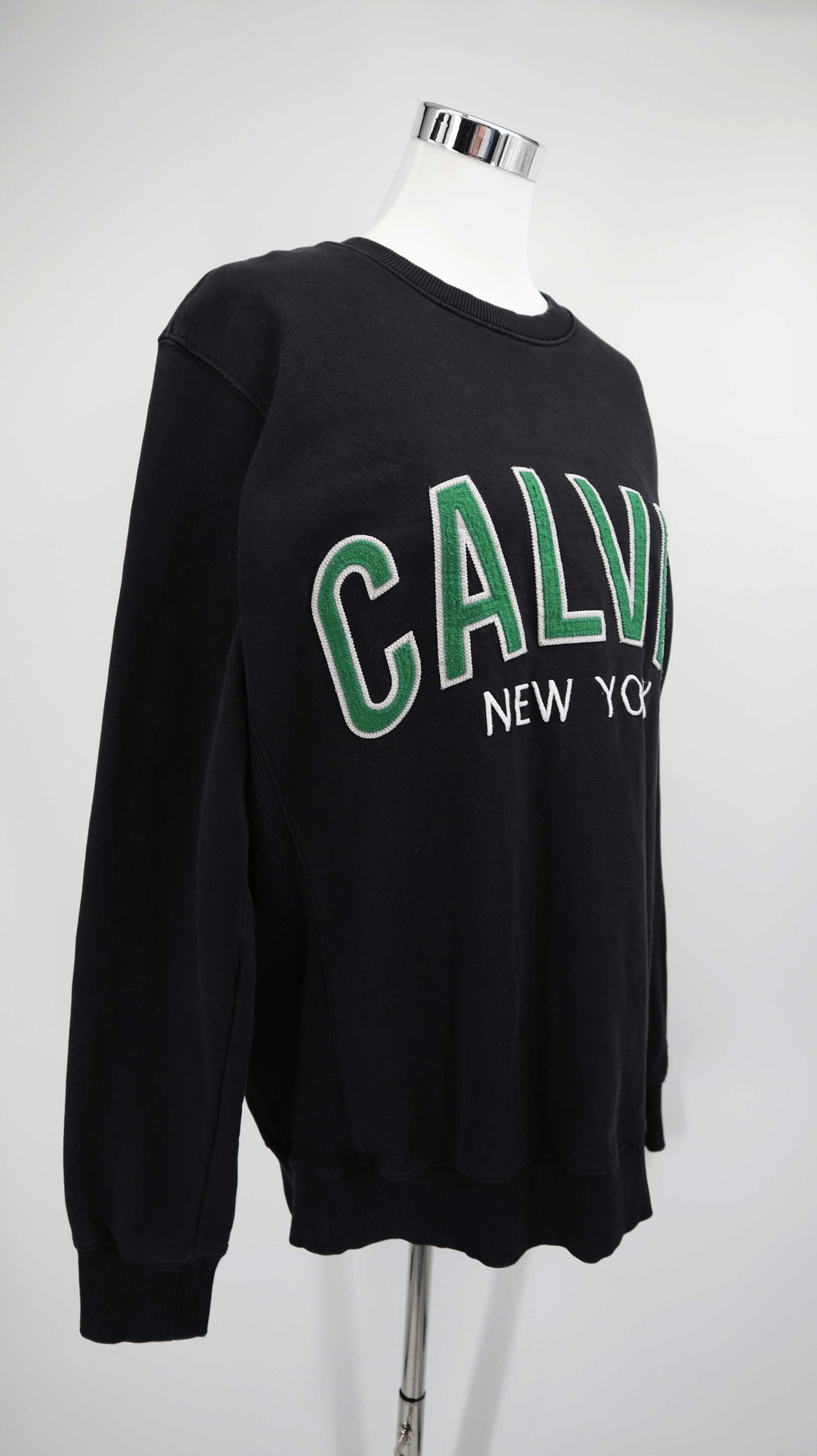 Calvin Klein Vintage Pullover Sweater L Schwarz Print oversized