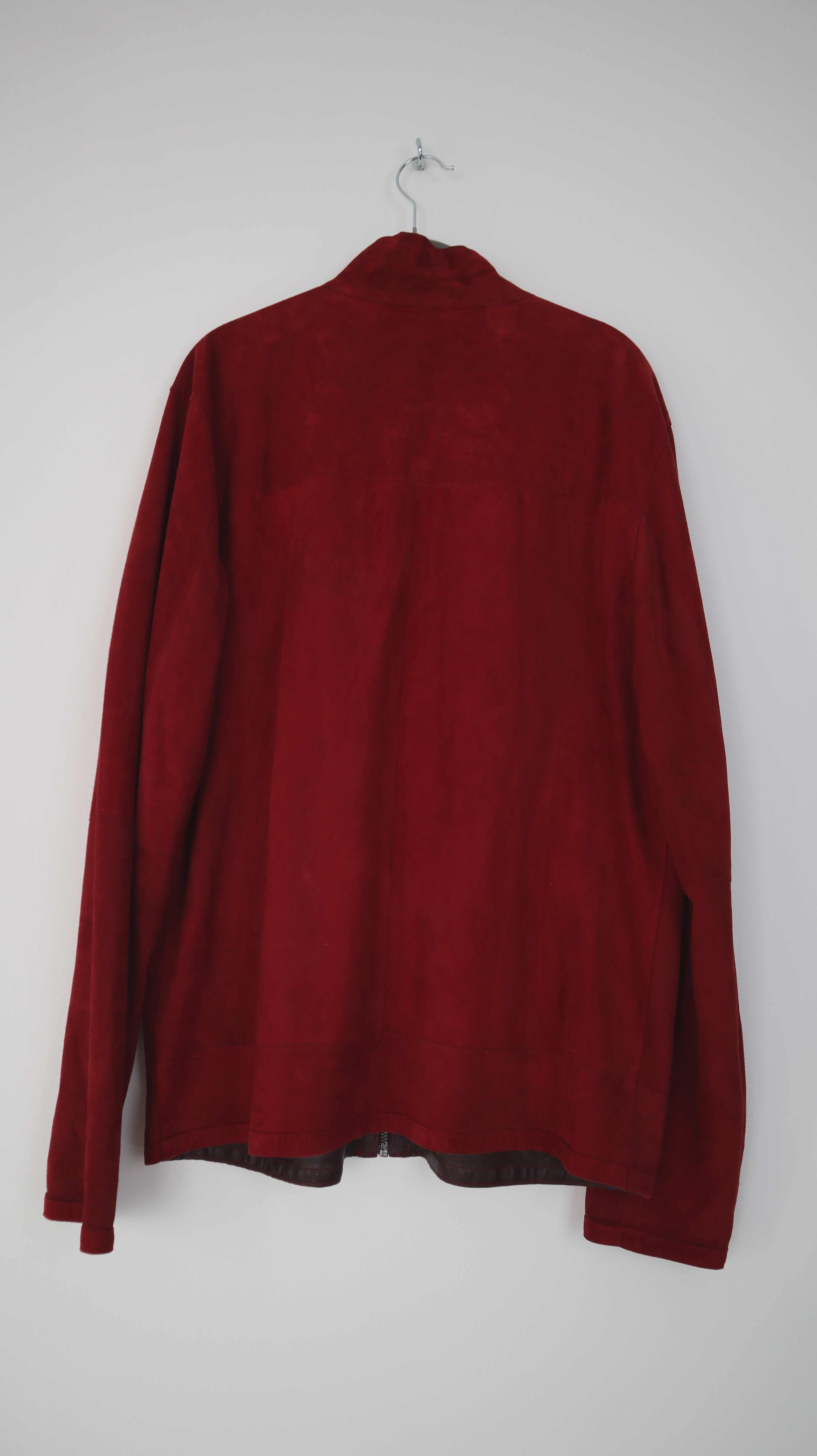 Cool & Calm Lederjacke 52 Ziegenleder rot Weinrot Wendejacke Wildlederjacke