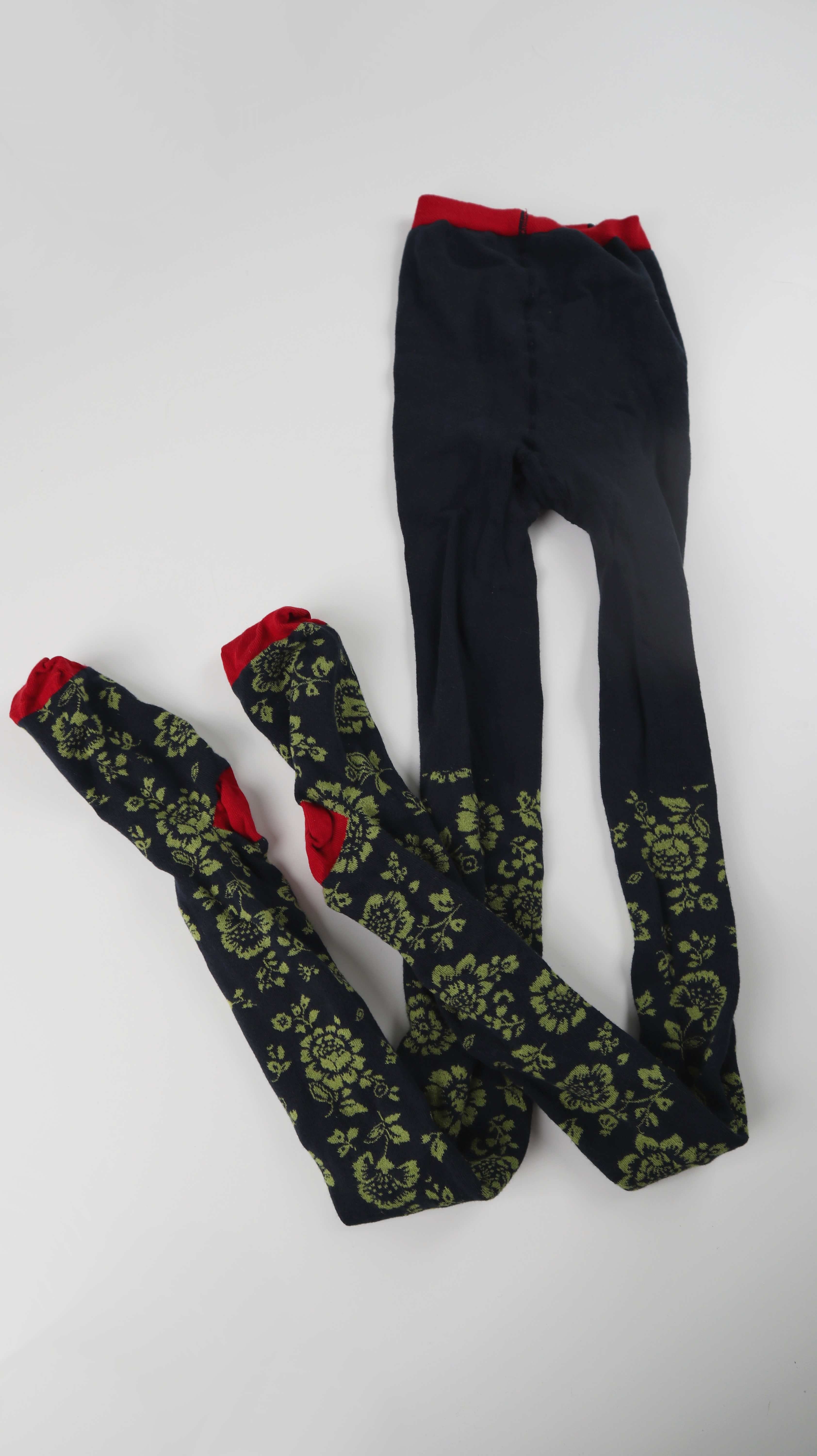 Deerberg Strumpfhose grün blau 40 L Baumwollstrumpfhose neu