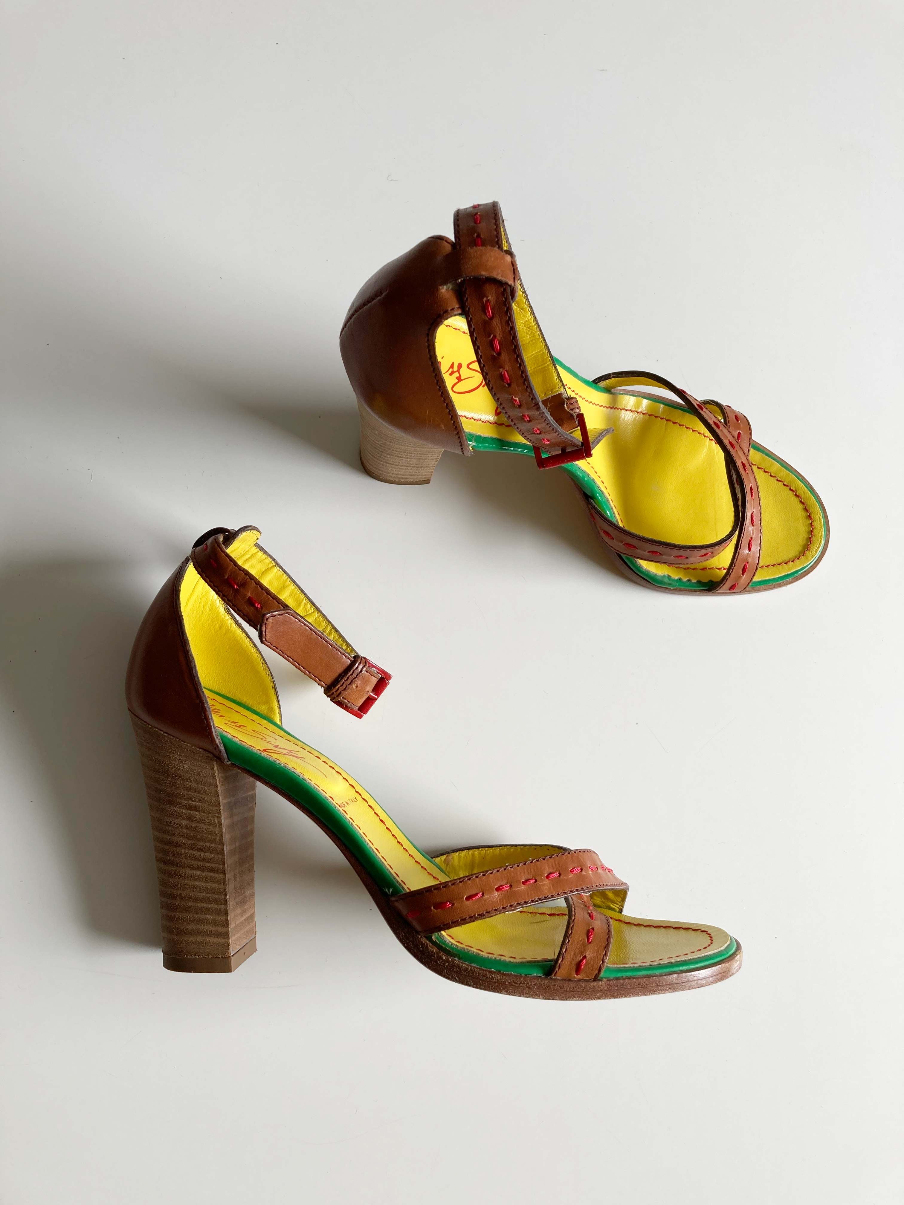 Miss Sixty Heels Pumps Absatzschuhe 39 Riemchensandalen Sandalen Lederschuhe