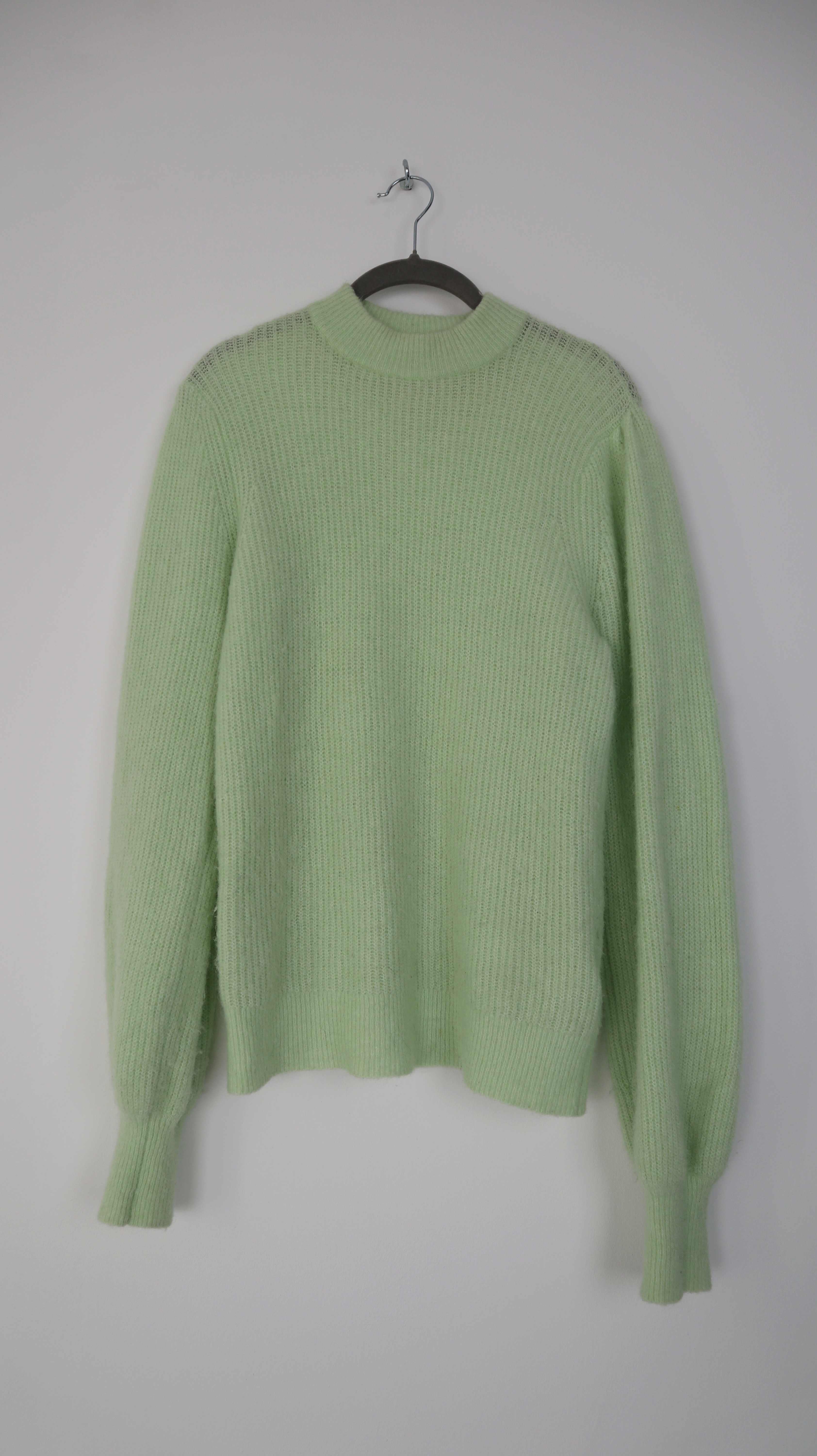 Ganni Pullover grün Strickpullover 38 M Mintgrün Oberteil gestrickt