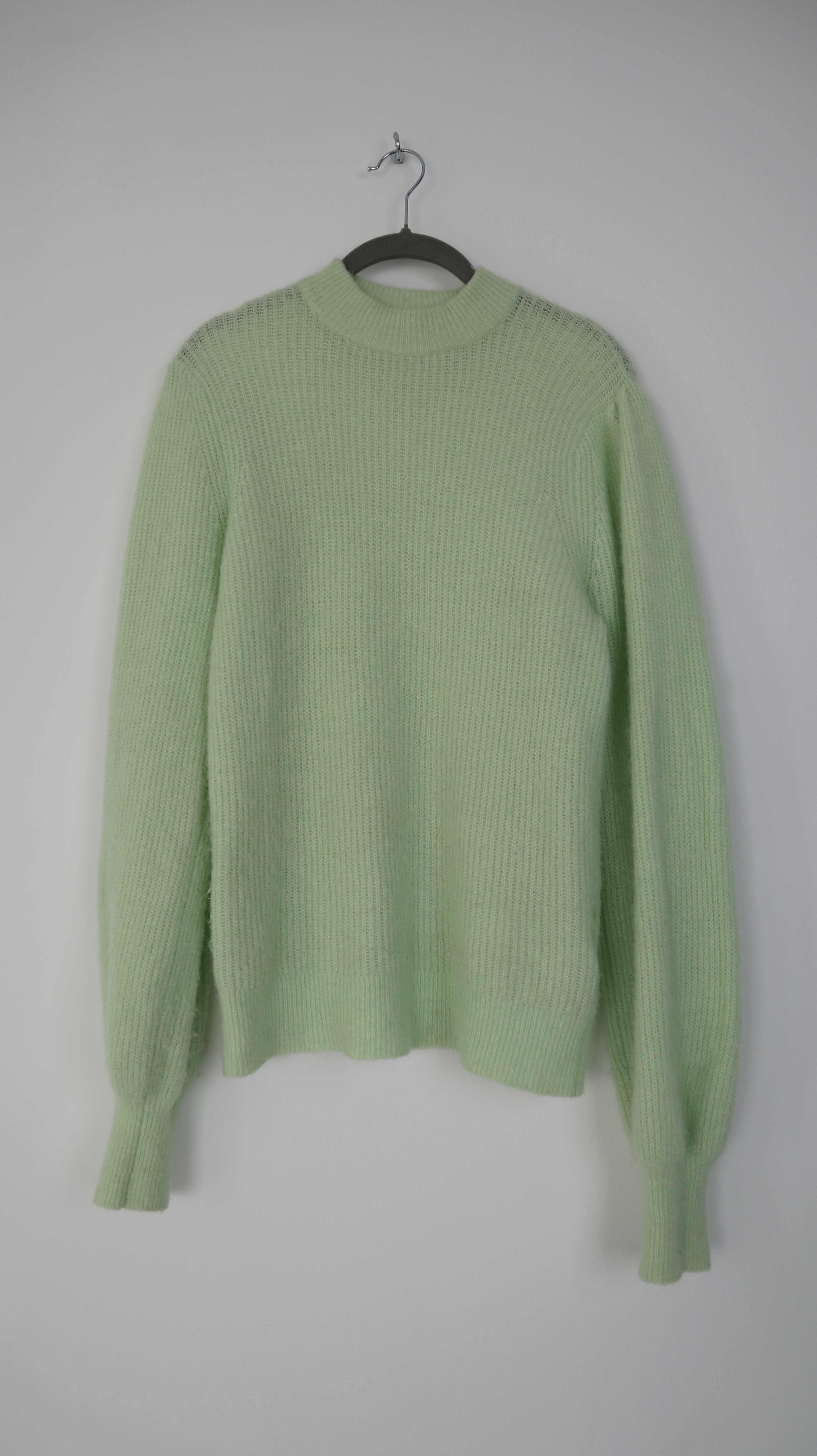 Ganni Pullover grün Strickpullover 38 M Mintgrün Oberteil gestrickt