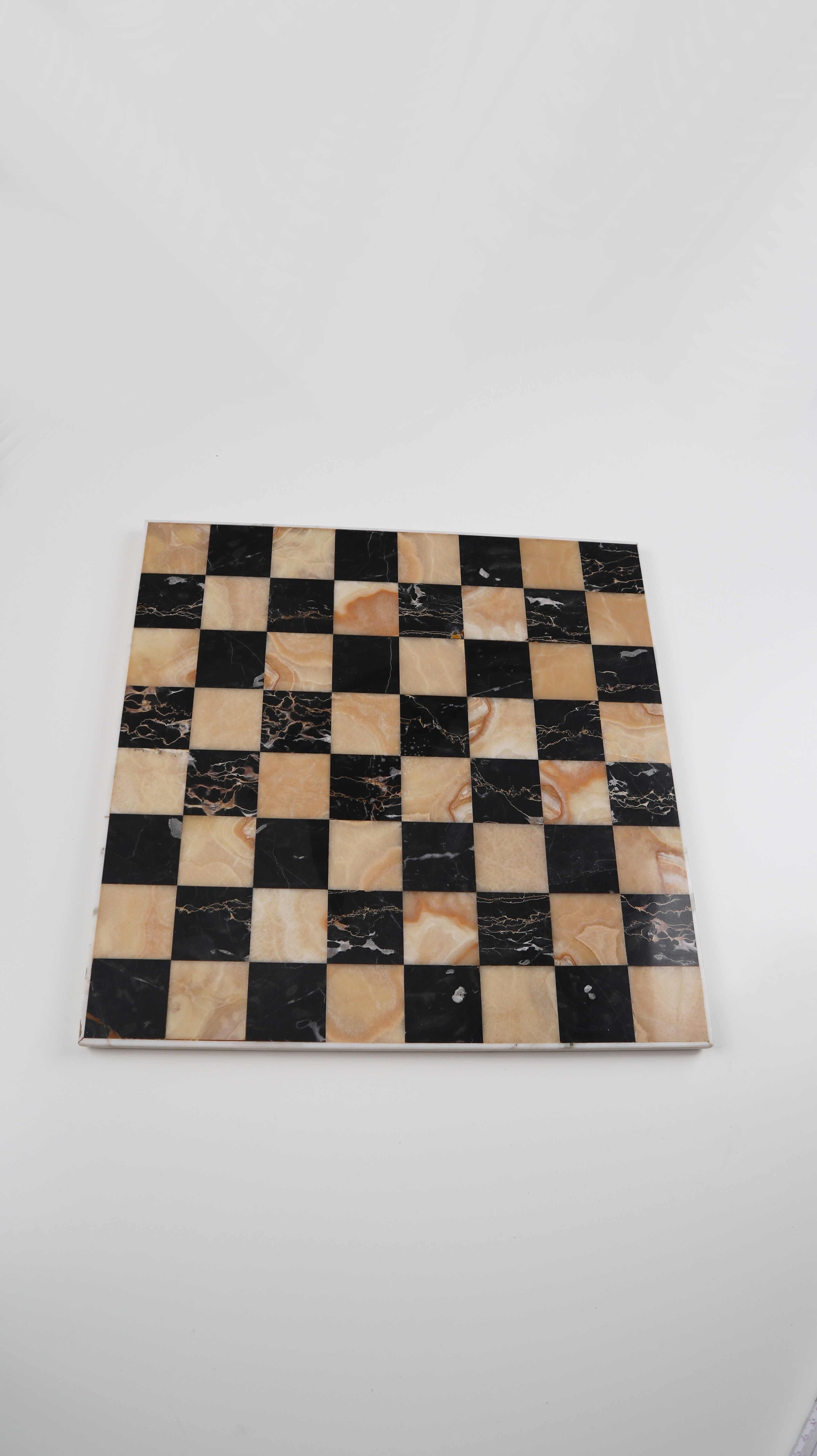 Marmor Schachbrett Stein Tablett Vintage Brett