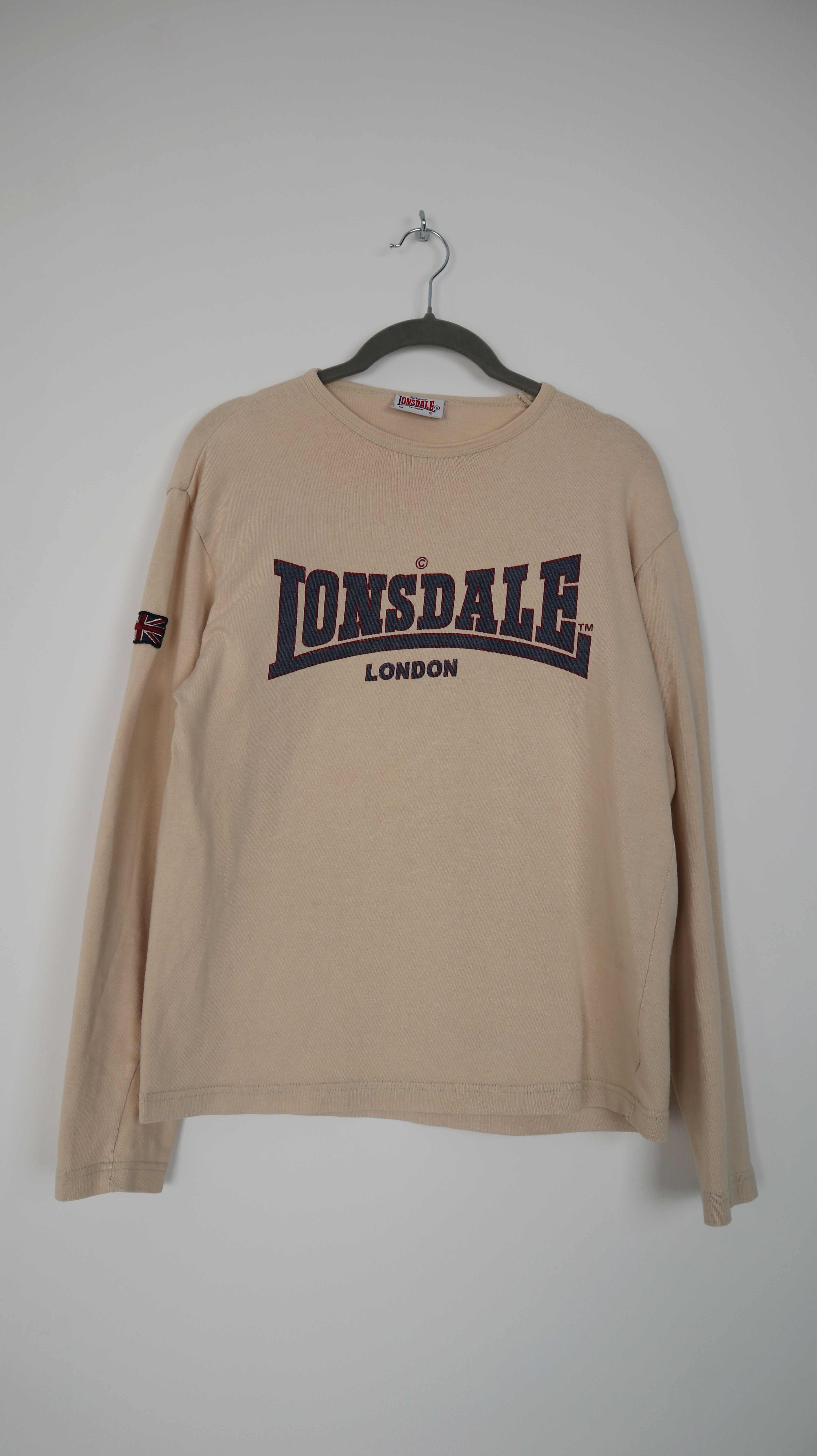 Lonsdale Longsleeve Creme Beige Oberteil 36 S Pullover basic einfarbig