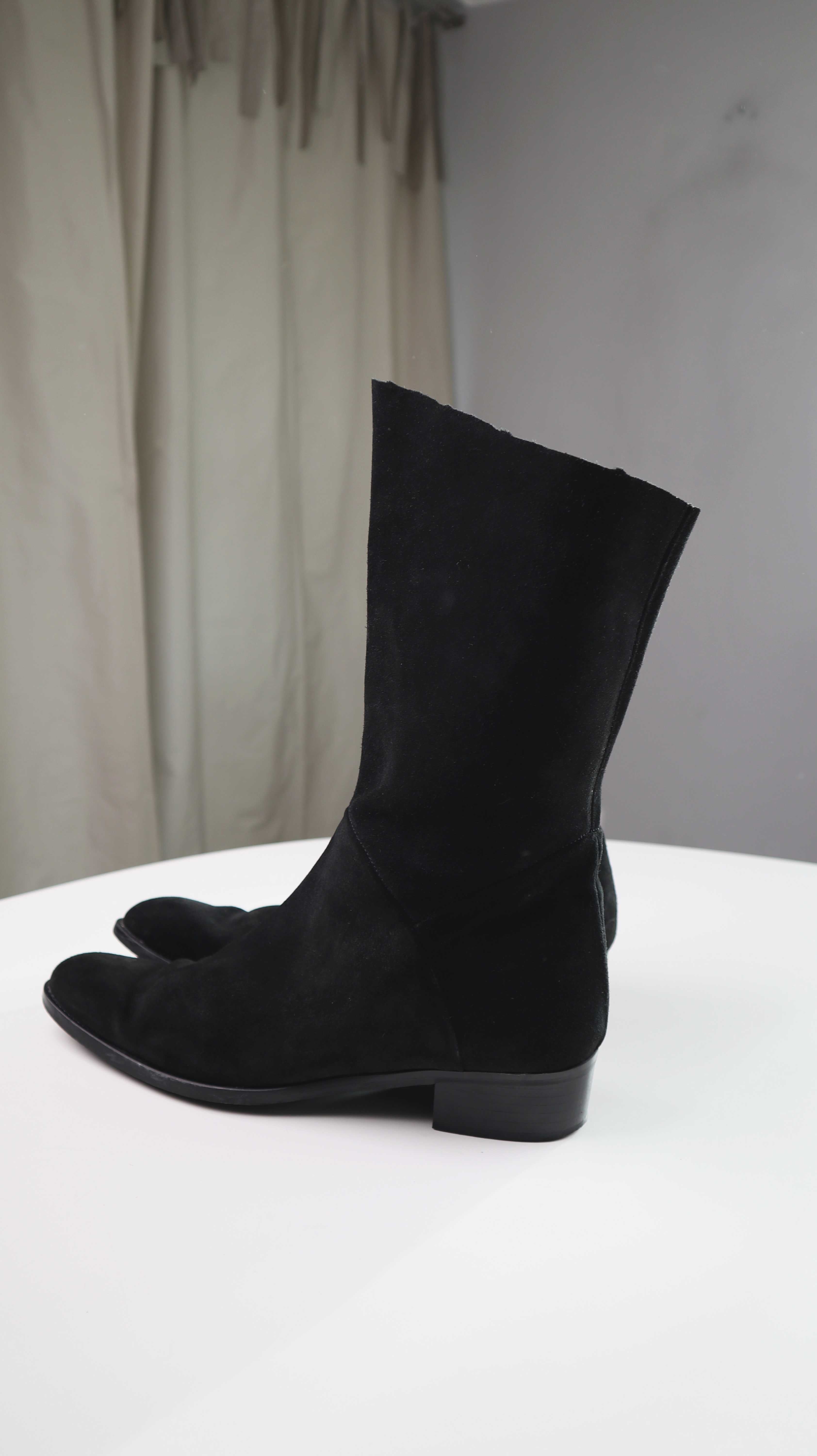 Made in Italy Stiefel 41 schwarz Wildleder Wildlederstiefel Stiefeletten