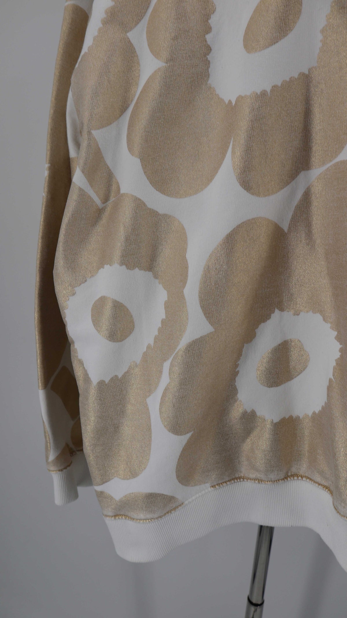 Marimekko Pullover weiß Blumen Gold XXL Sweater erria Unikko Sweatshirt