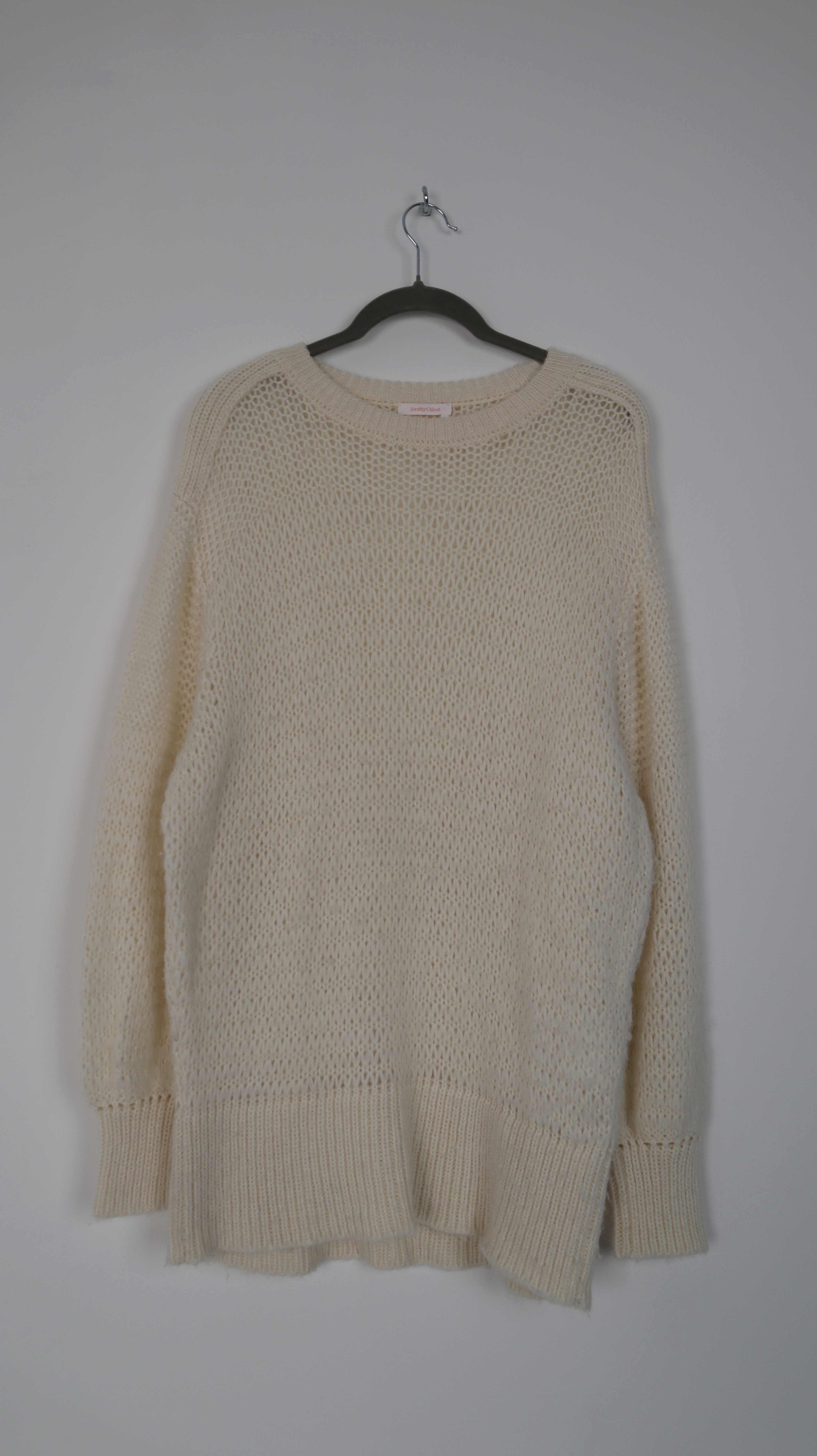 See by Chloe Pullover Strickpullover XS Creme Beige Pristine white