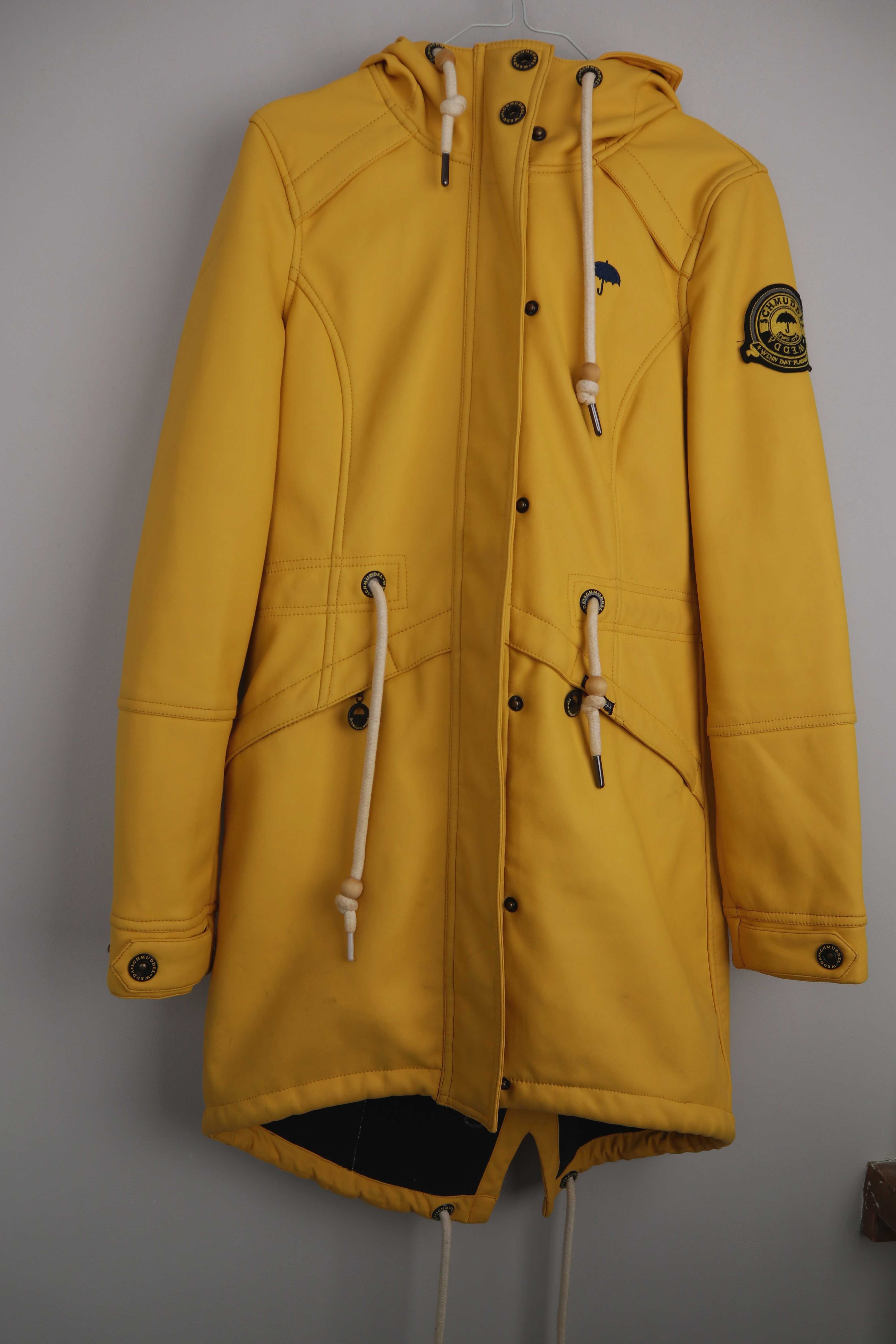 Schmuddelwedda Jacke Mantel Regenmantel 36 S Gelb Kapuzenjacke