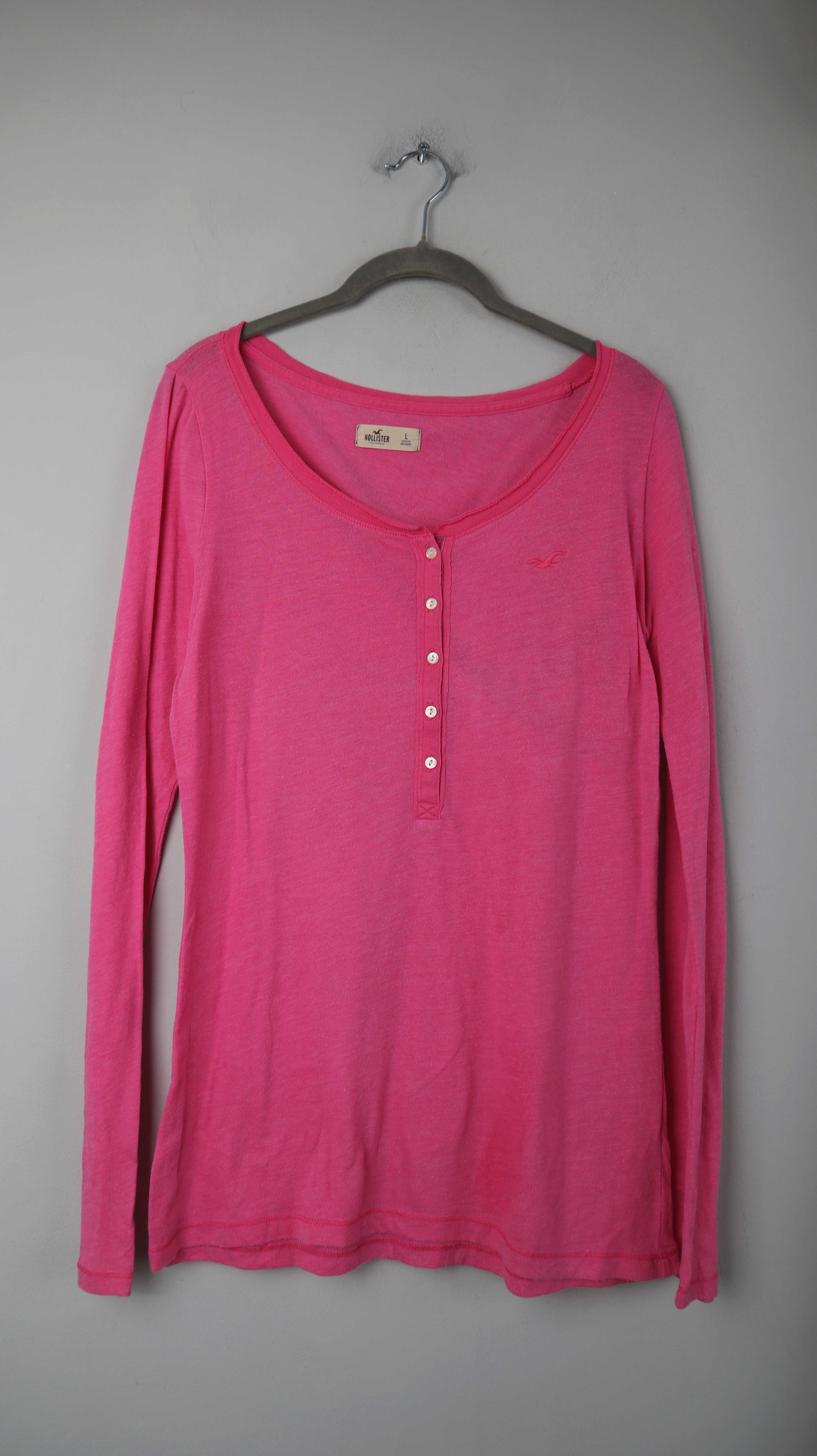 Hollister Shirt Pink 40 L longsleeve langärmlig Oberteil basic einfarbig