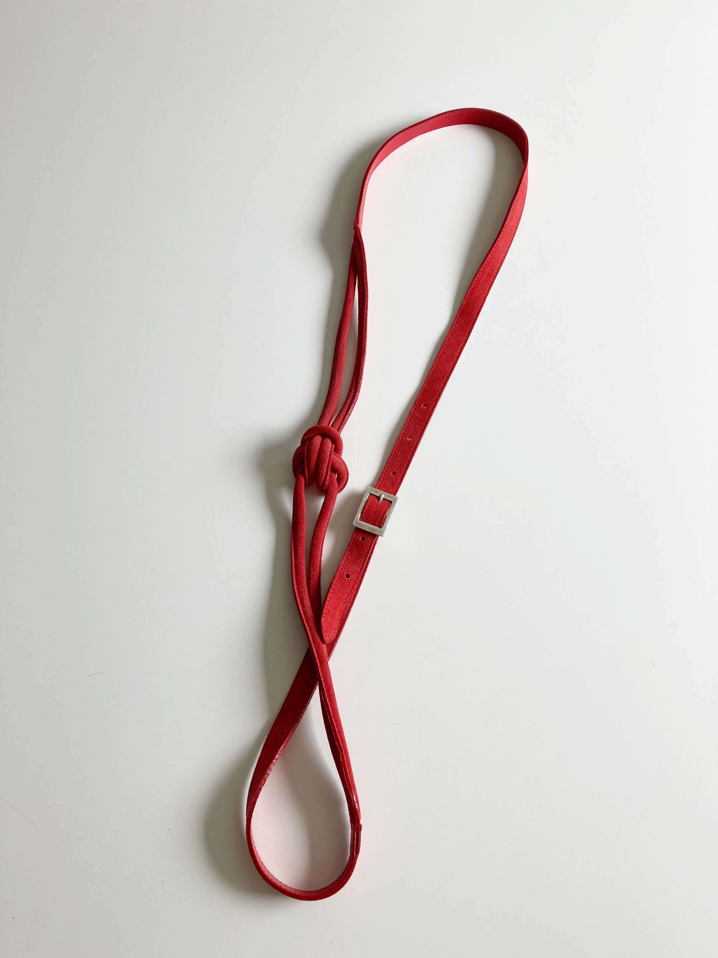 See by Chloe Gürtel rot Wildleder Talliengürtel Vintage