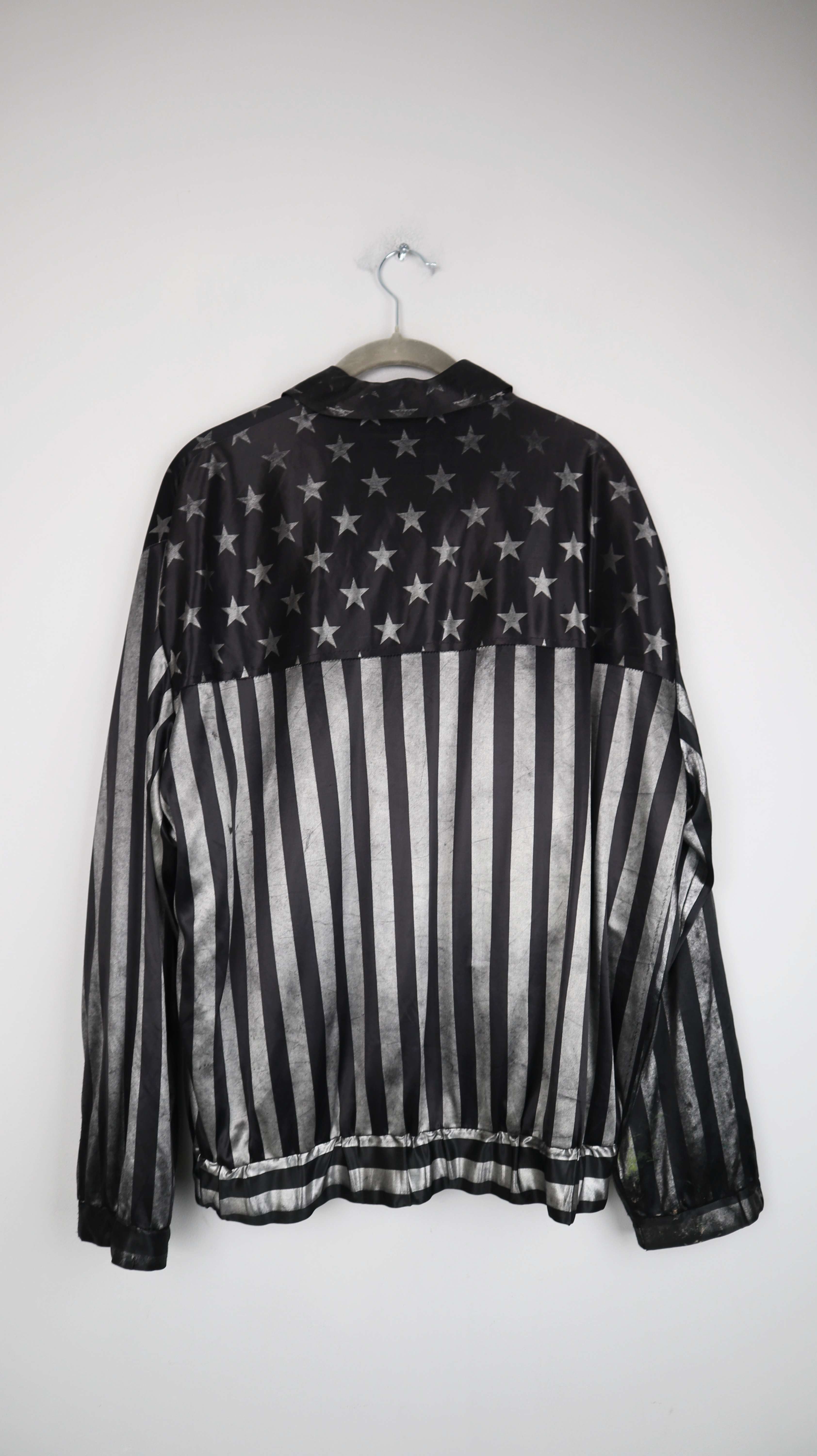 Bomberjacke true Vintage schwarz silber Metallic 38 M