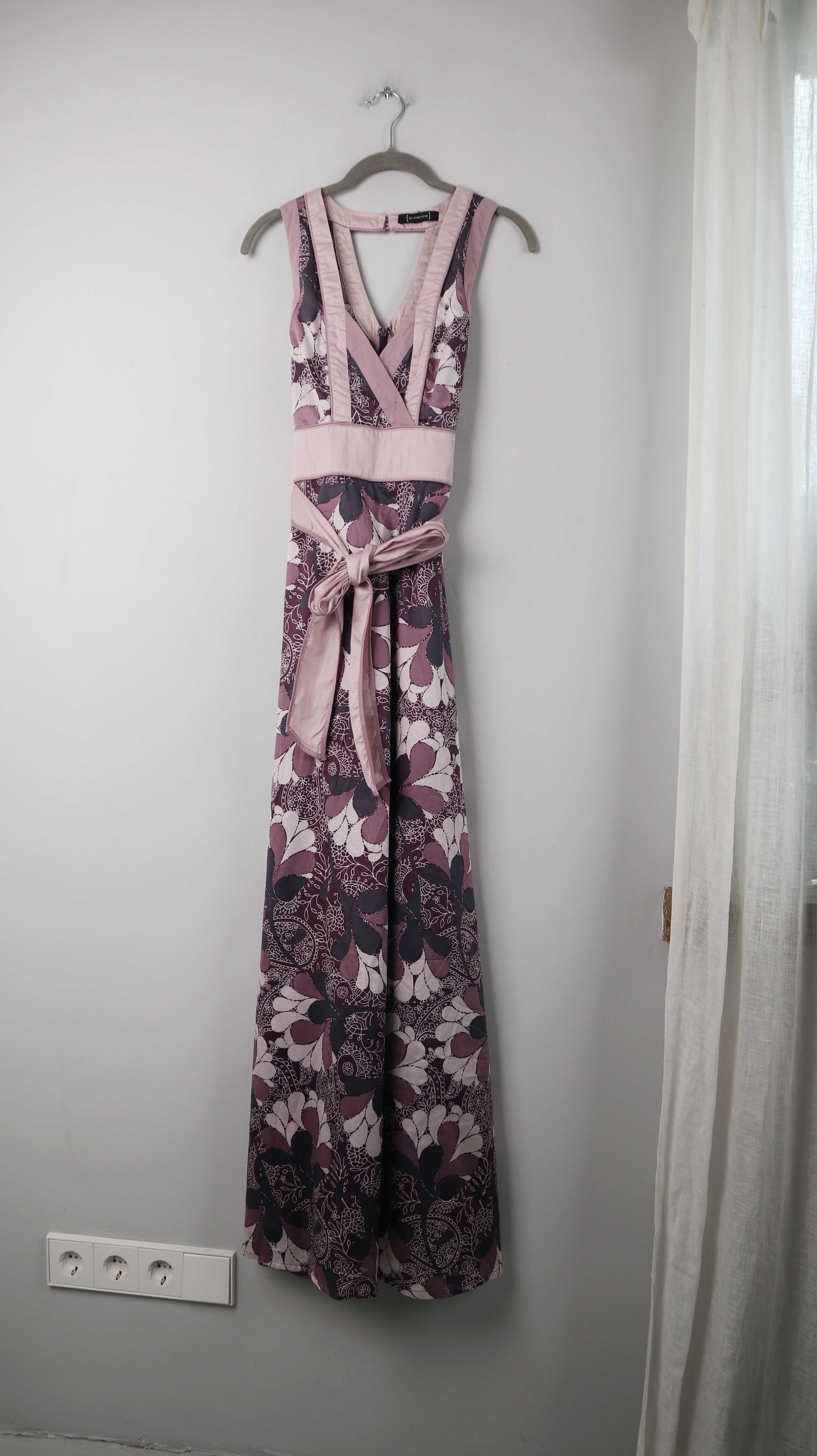 St. Martins Kleid Maxikleid Maxi lang Rosa Flieder lila 38 M