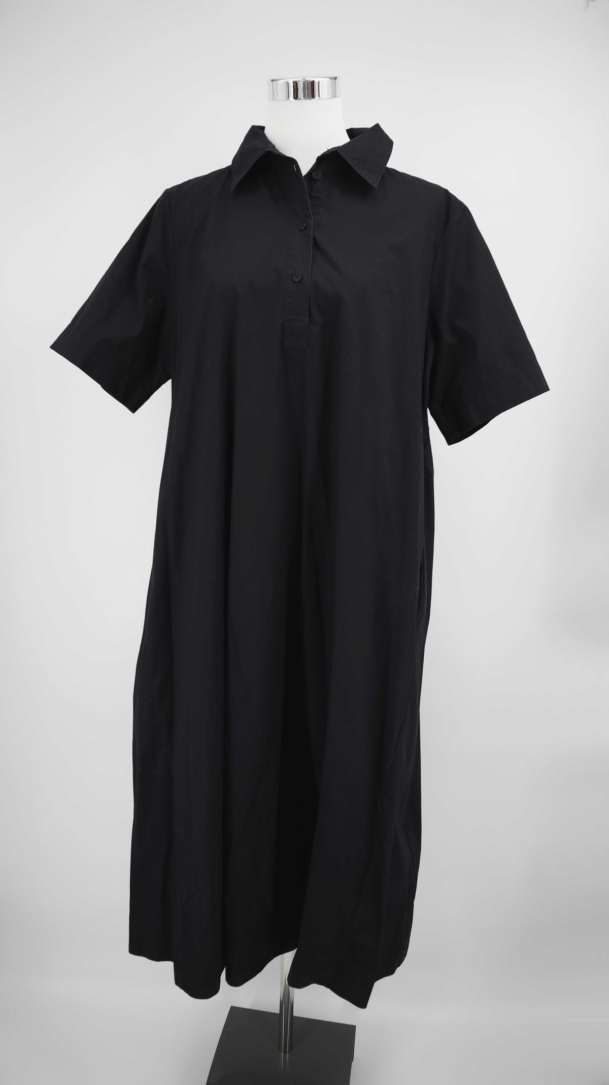 Armedangels Kleid Maxikleid 40 L schwarz basic einfarbig 42 Blusenkleid