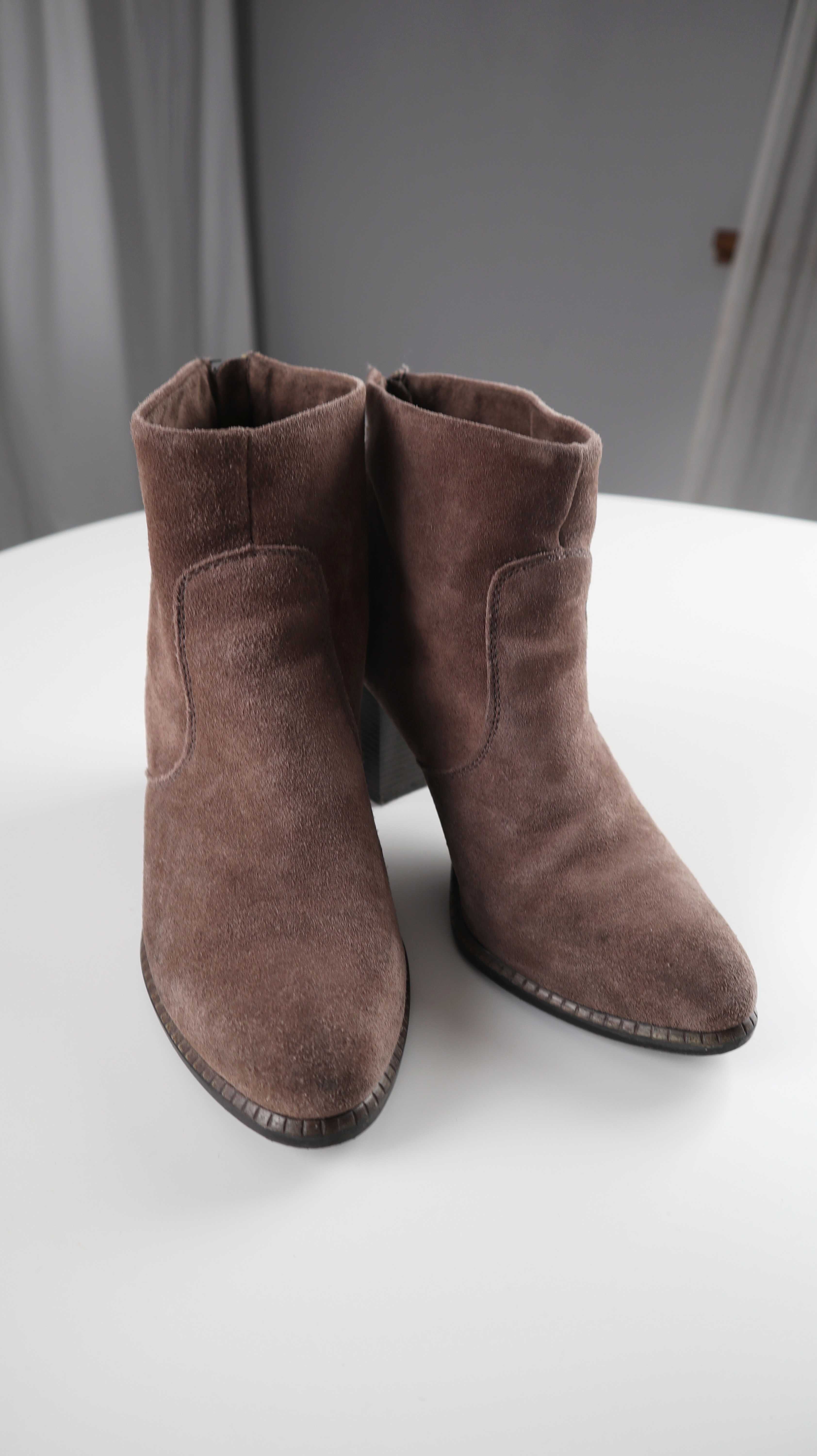 5th Avenue Stiefel Stiefeletten Braun Wildleder 40 Absatz