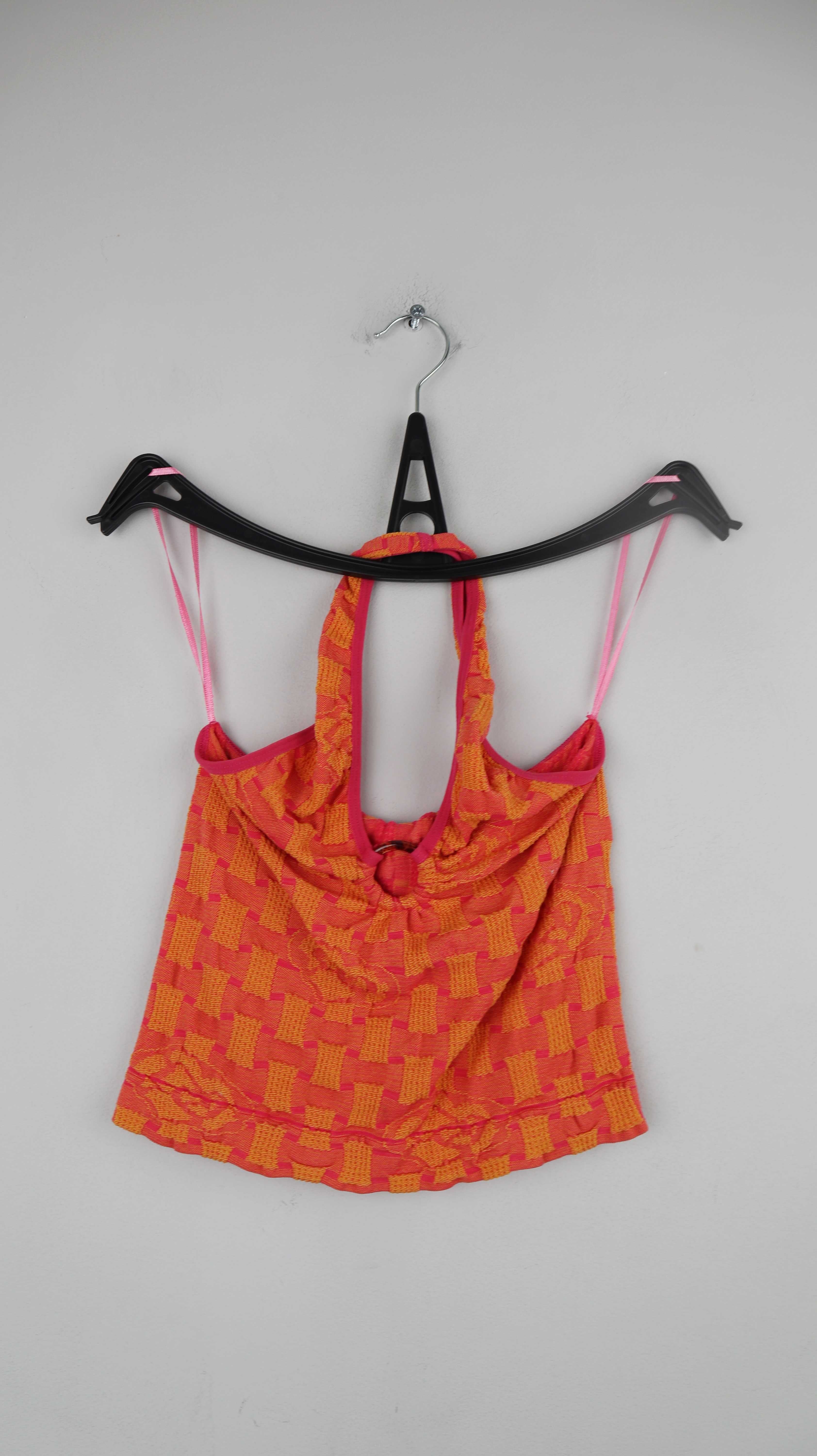 Urban Outfitters Top Shirt Orange Pink 38 M Neckholder Oberteil