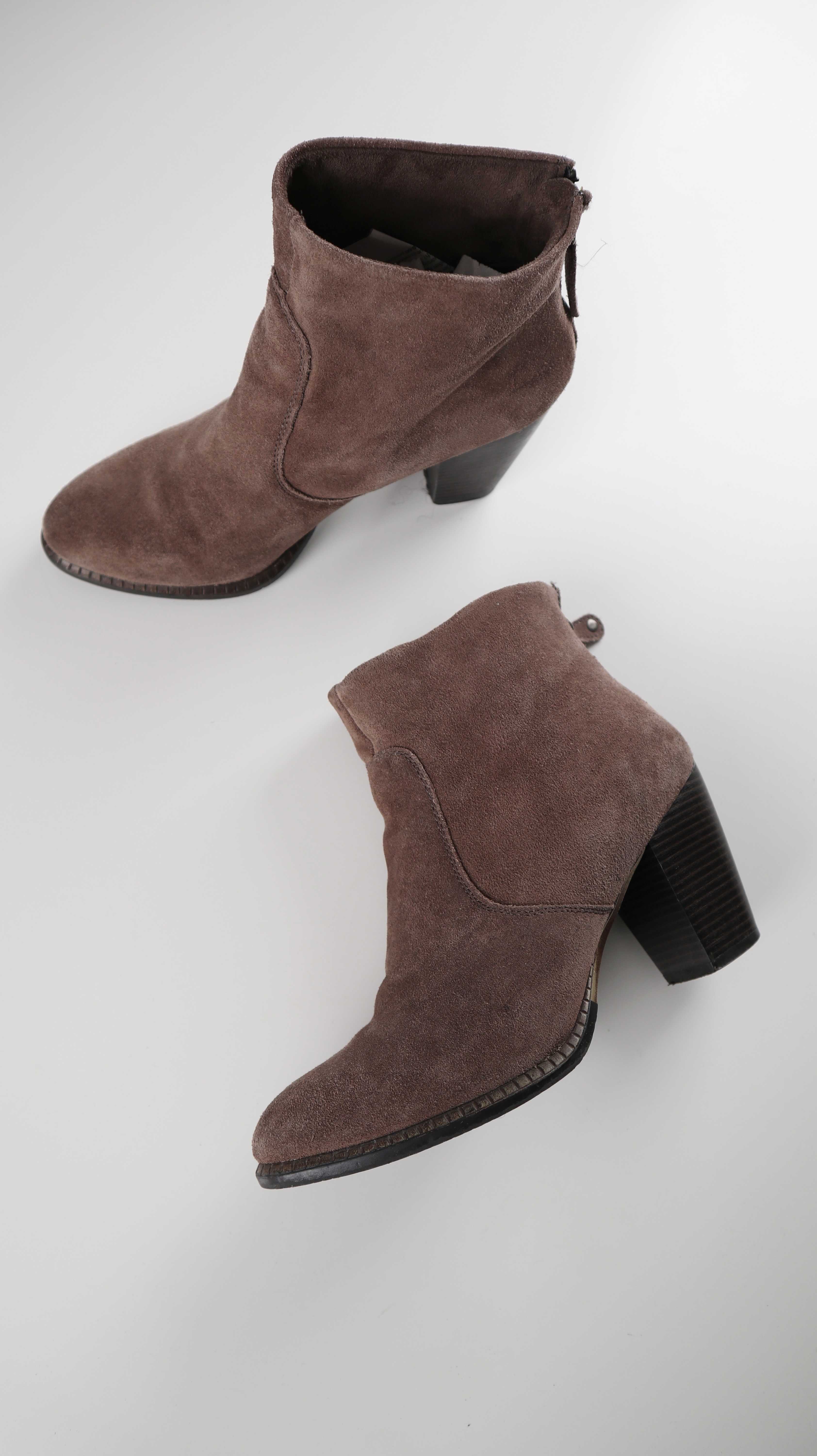 5th Avenue Stiefel Stiefeletten Braun Wildleder 40 Absatz